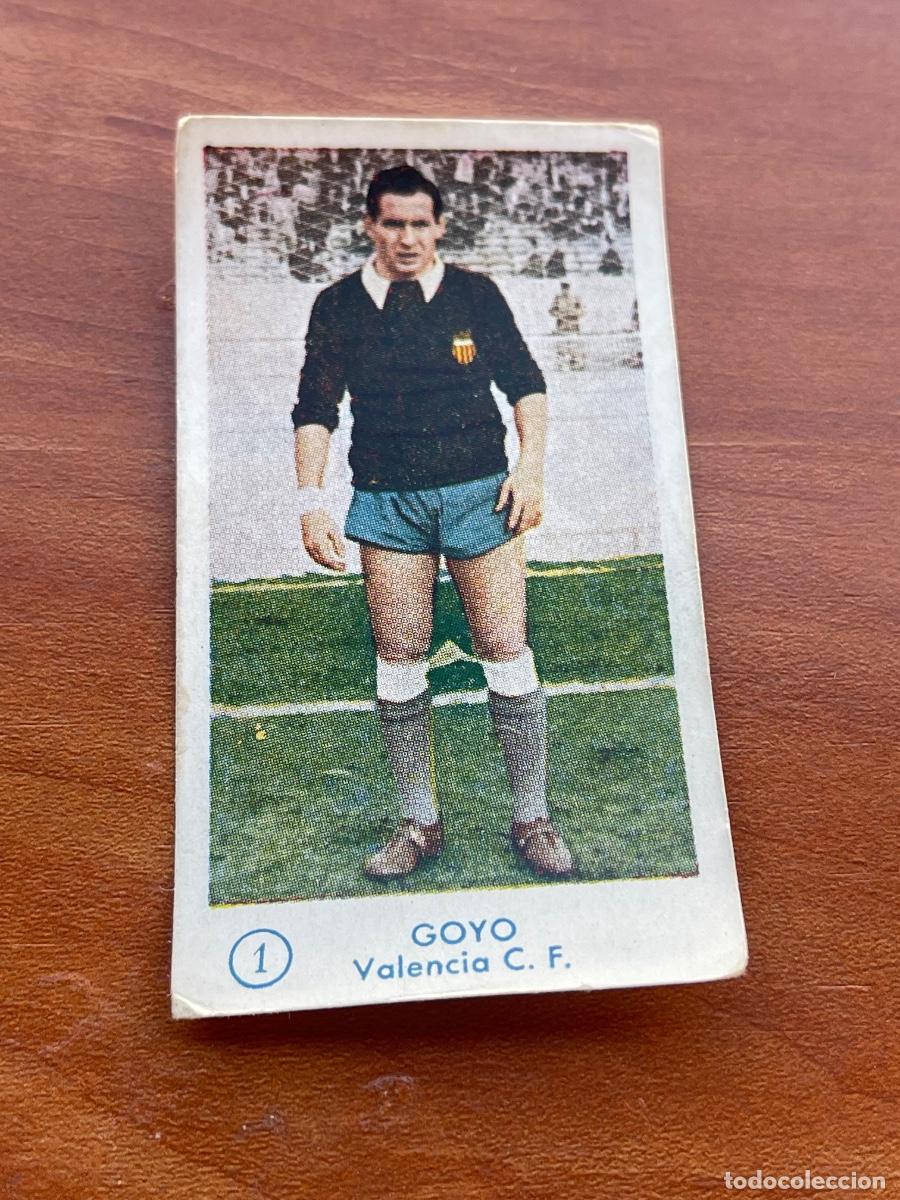 Fu&szlig;ball-Sticker: GOYO 1 VALENCIA Gr&aacute;ficas Bachende liga 1957 1958 sin pegar