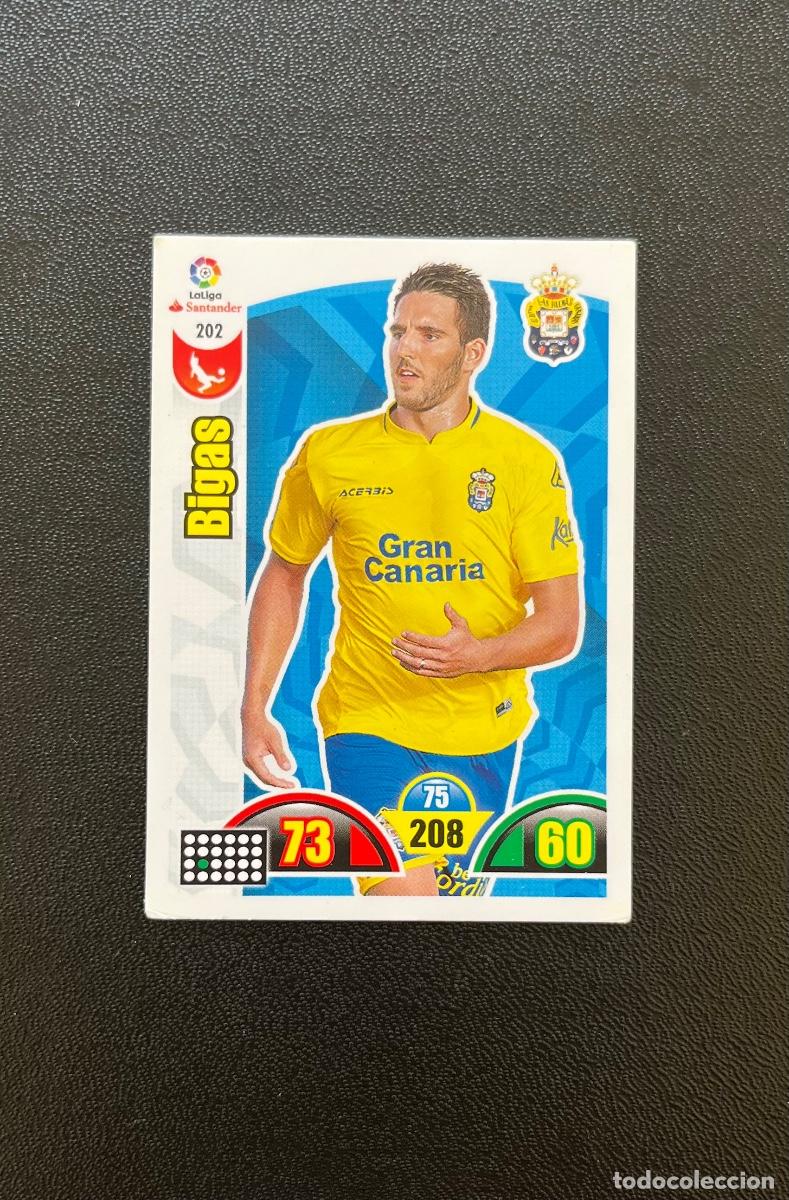 Cromos de f&uacute;tbol: 202 BIGAS UD LAS PALMAS ADRENALYN 2017 2018 CROMO PANINI LA LIGA SANTANDER 17 18
