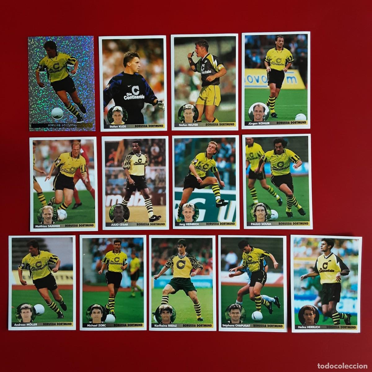 Cromos de f&uacute;tbol: EQUIPO COMPLETO BORUSIA DORTMUND LOS MEJORES EQUIPOS DE EUROPA 96/97 PANINI-NUNCA PEGADO