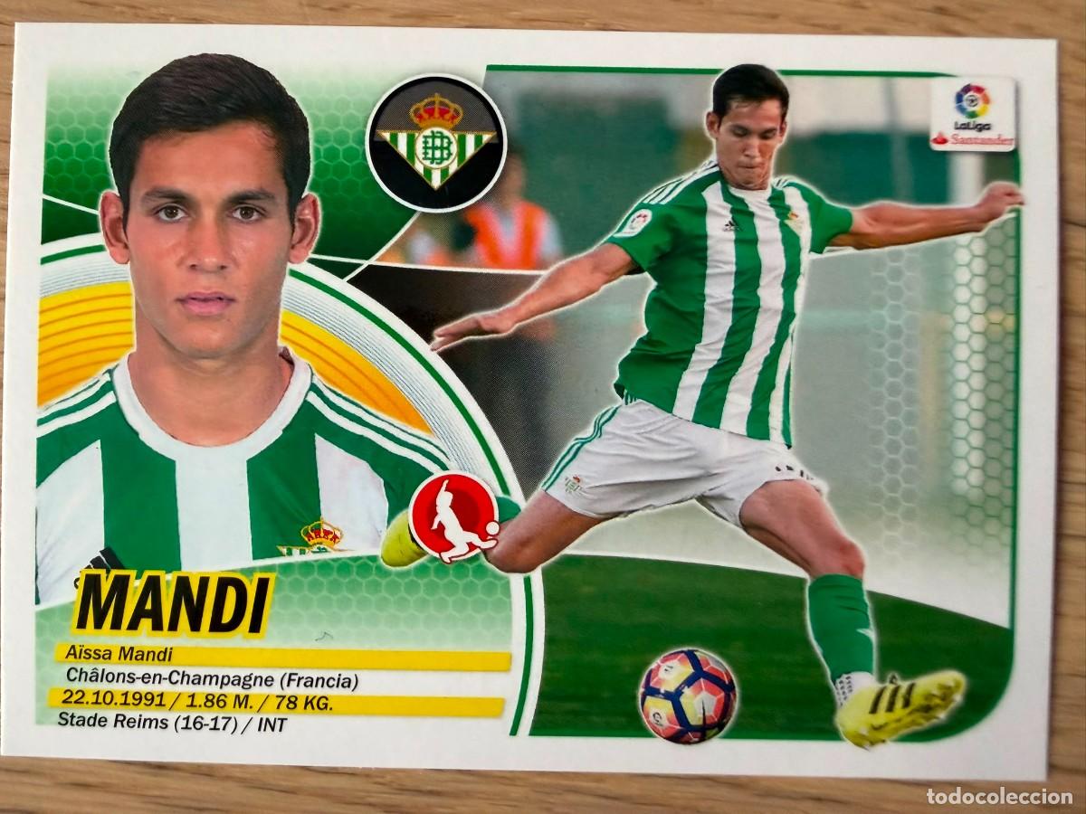 Cromos de f&uacute;tbol: 6 MANDI REAL BETIS 2&ordm; EDICION 16 17 2016 2017 LIGA SANTANDER COLECCIONES ESTE SIN PEGAR STICKER