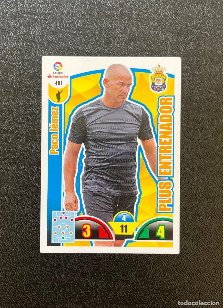 Cromos de f&uacute;tbol: 481 PACO J&Eacute;MEZ UD LAS PALMAS PLUS ENTRENADOR ADRENALYN 2017 2018 CROMO PANINI LA LIGA 17 18
