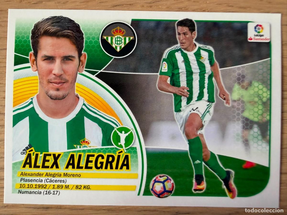 Cromos de f&uacute;tbol: 14 ALEX ALEGRIA REAL BETIS 2&ordm; EDICION 16 17 2016 2017 LIGA SANTANDER COLECCIONES ESTE SIN PEGAR