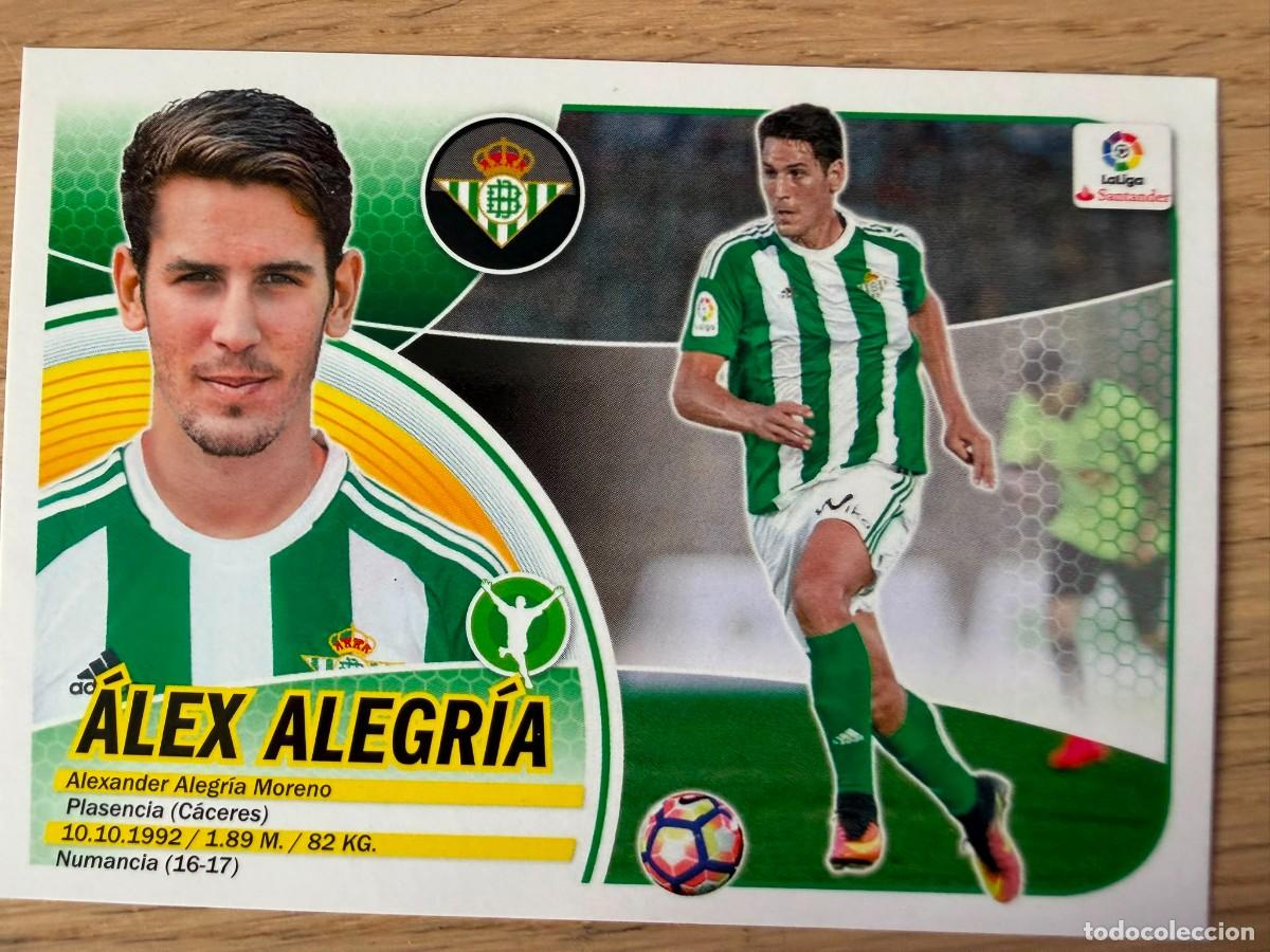 Cromos de f&uacute;tbol: 14 ALEX ALEGRIA REAL BETIS 2&ordm; EDICION 16 17 2016 2017 LIGA SANTANDER COLECCIONES ESTE SIN PEGAR