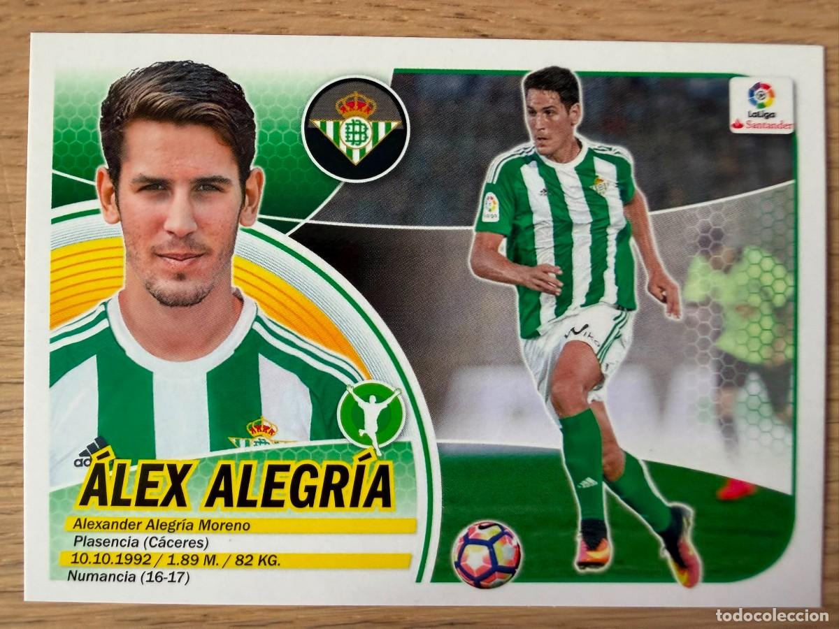 Cromos de f&uacute;tbol: 14 ALEX ALEGRIA REAL BETIS 2&ordm; EDICION 16 17 2016 2017 LIGA SANTANDER COLECCIONES ESTE SIN PEGAR