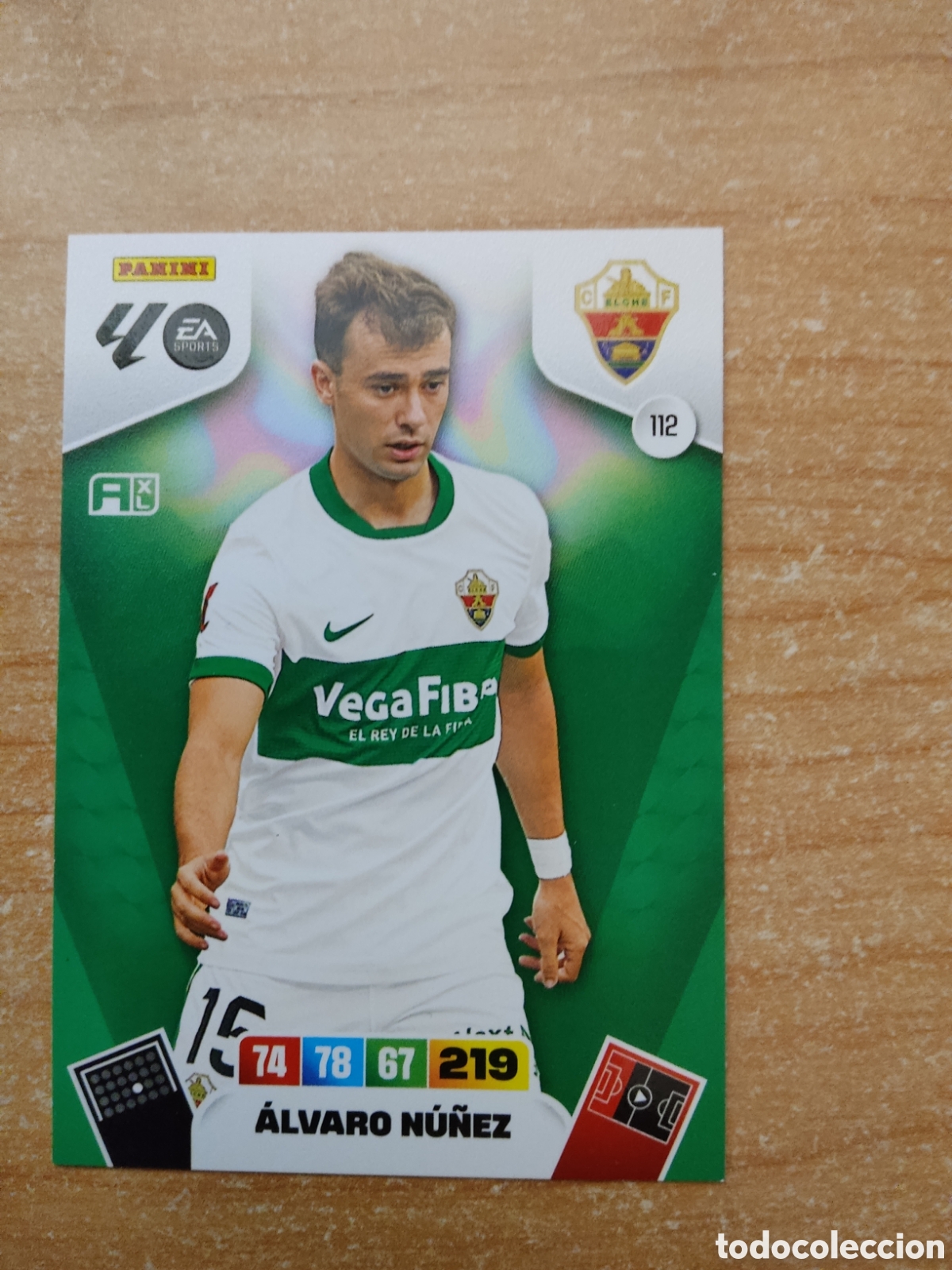 Cromos de f&uacute;tbol: 112 ALVARO NU&Ntilde;EZ ELCHE ADRENALYN XL LIGA 2025 2026