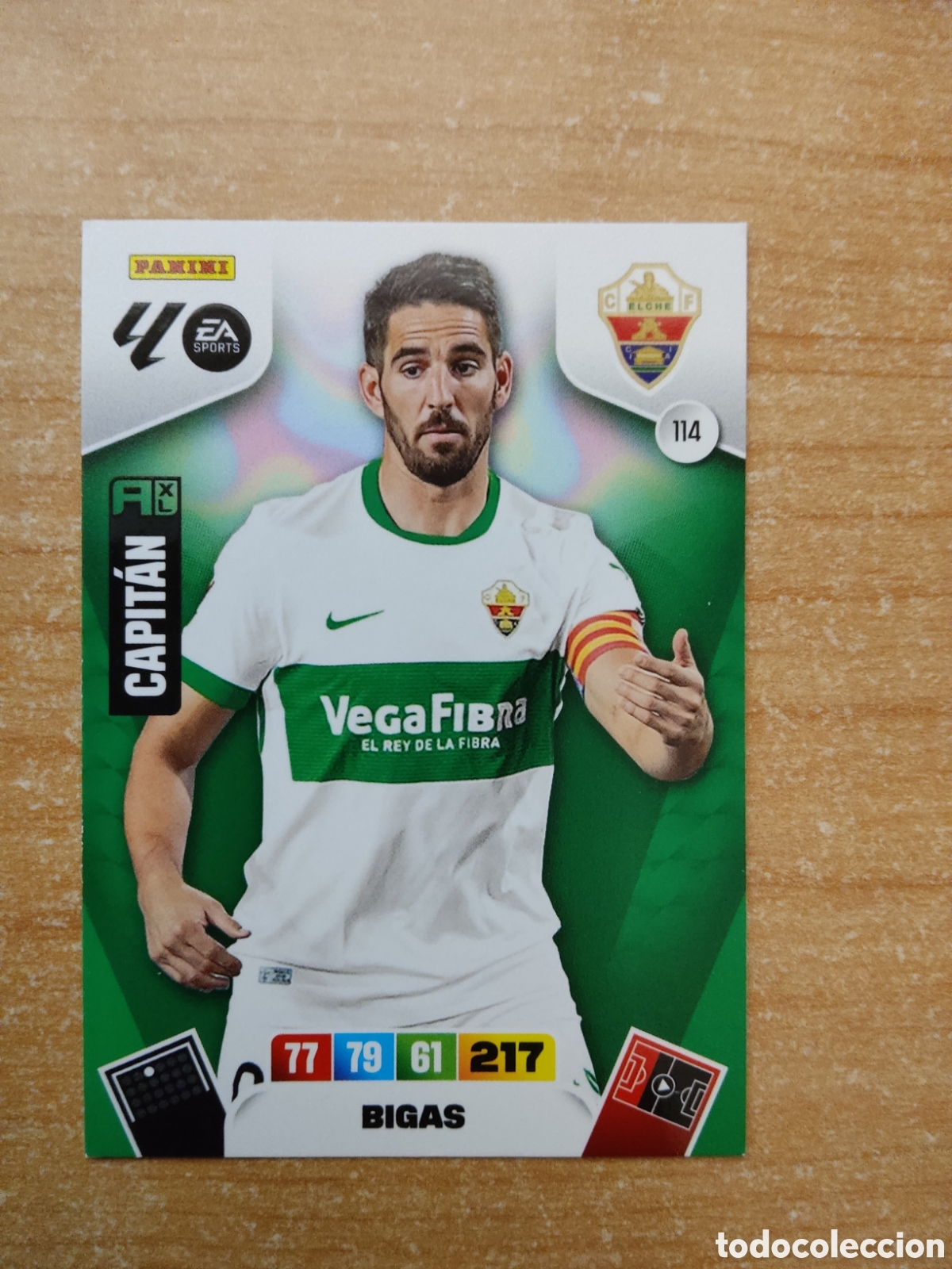 Cromos de f&uacute;tbol: 114 BIGAS ELCHE ADRENALYN XL LIGA 2025 2026