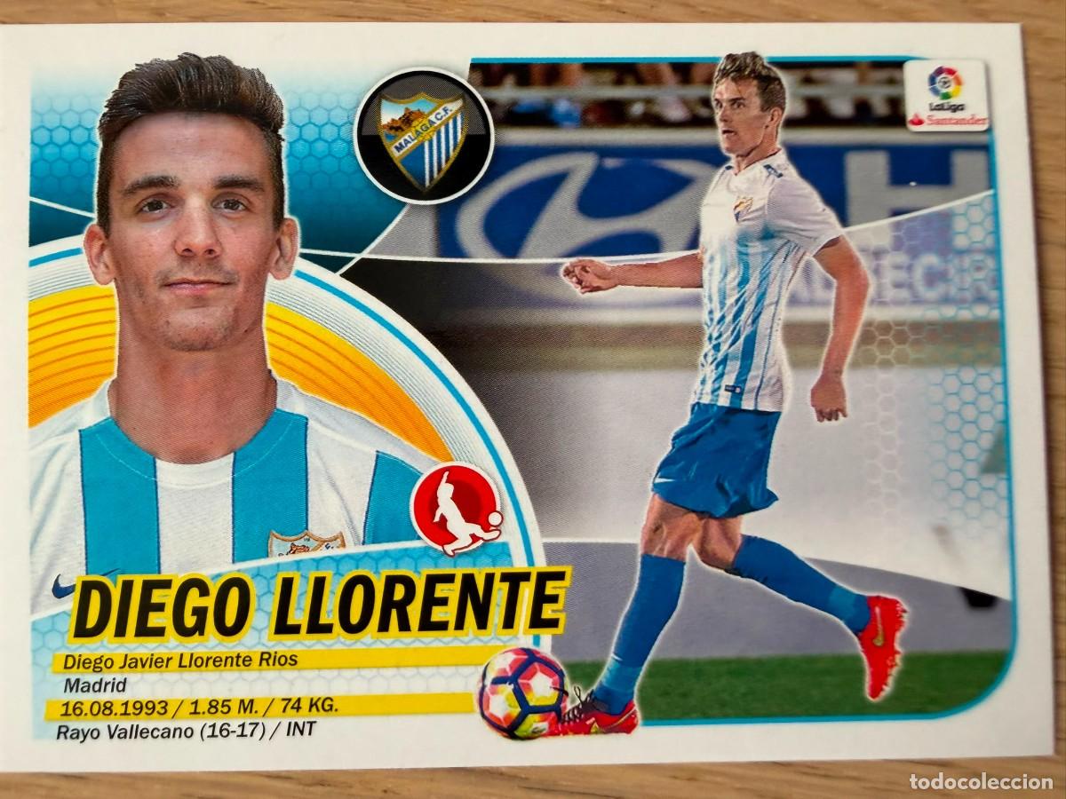 Figurine di Calcio: 4 DIEGO LLORENTE MALAGA 2&ordm; EDICION 16 17 2016 2017 LIGA SANTANDER COLECCIONES ESTE SIN PEGAR STICKER
