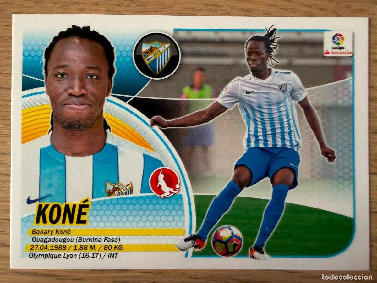 Cromos de f&uacute;tbol: 6 KONE MALAGA 2&ordm; EDICION 16 17 2016 2017 LIGA SANTANDER COLECCIONES ESTE SIN PEGAR STICKER