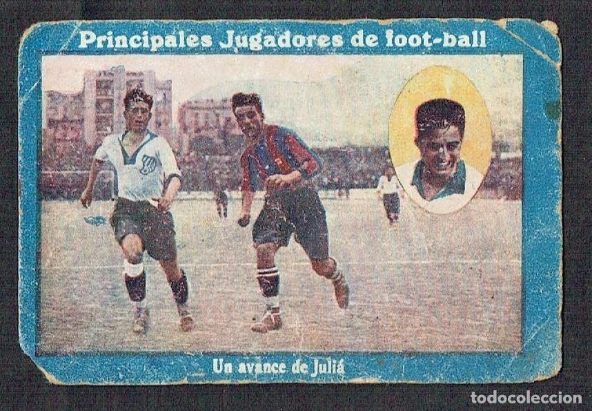 Cromos de f&uacute;tbol: Principales jugadores Football. Cromo f&uacute;tbol Juli&aacute;, C.D. Europa. Chocolates serret.