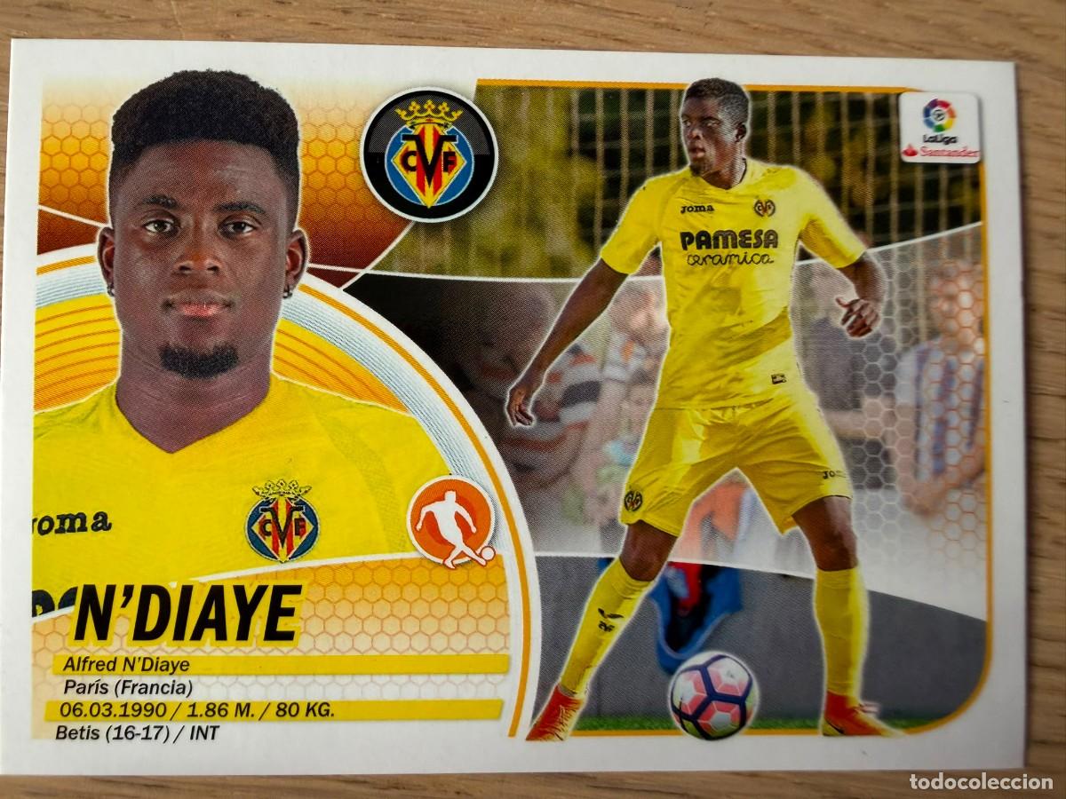 Cromos de f&uacute;tbol: 8 N&acute;DIAYE VILLARREAL 2&ordm; EDICION 16 17 2016 2017 LIGA SANTANDER COLECCIONES ESTE SIN PEGAR STICKER