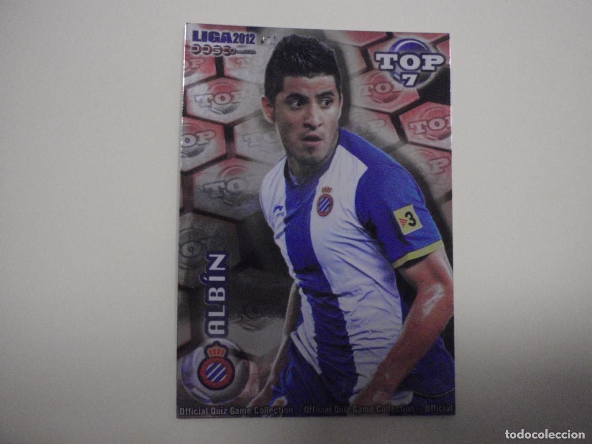 Cartes &agrave; collectionner de Football: 600 ALBIN Espanyol TOP 7 BRILLO ROJO. LAS FICHAS QUIZ DE LA LIGA 2011 2012 MUNDICROMO