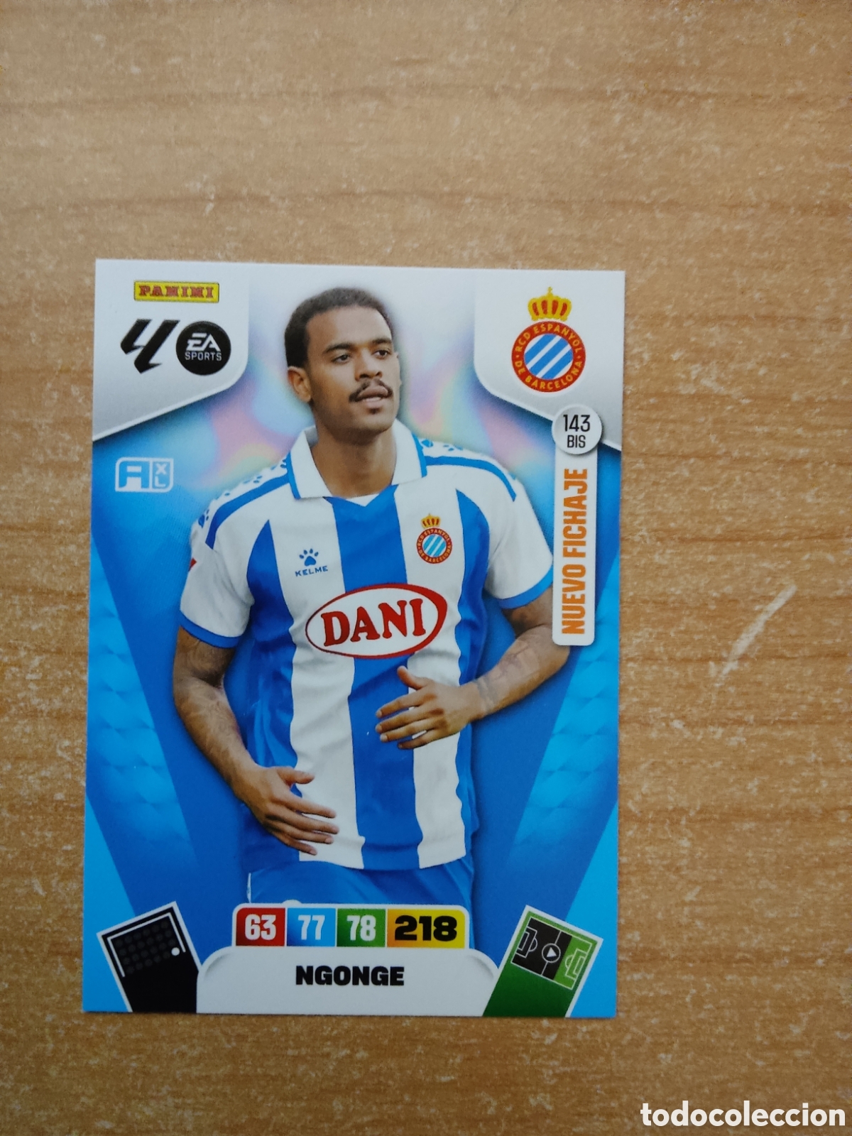 Cromos de f&uacute;tbol: 143 BIS NGONGE ESPANYOL NUEVO FICHAJE ADRENALYN XL LIGA 2025 2026
