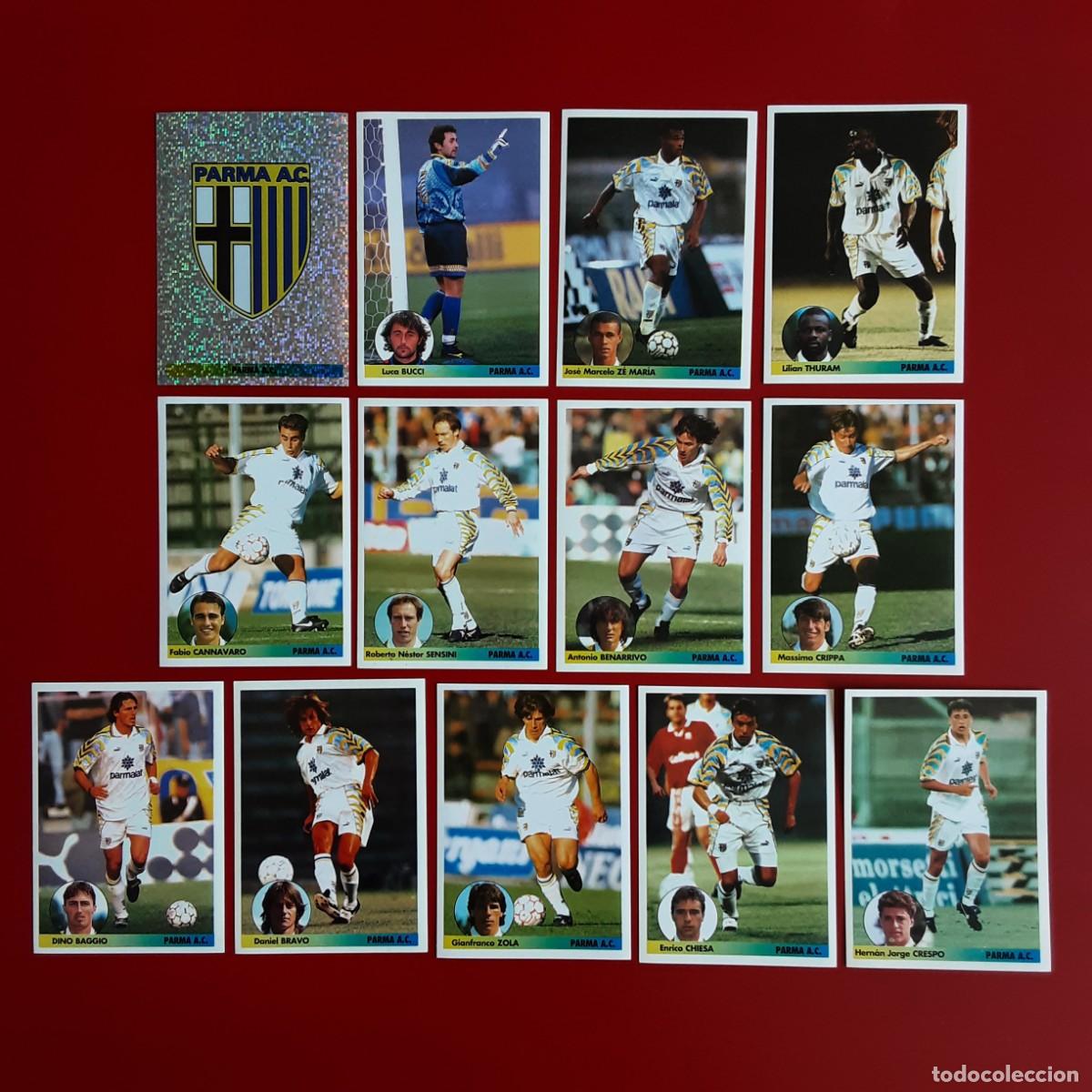 Cromos de f&uacute;tbol: EQUIPO COMPLETO PARMA LOS MEJORES EQUIPOS DE EUROPA 1996/1997 PANINI-NUNCA PEGADO