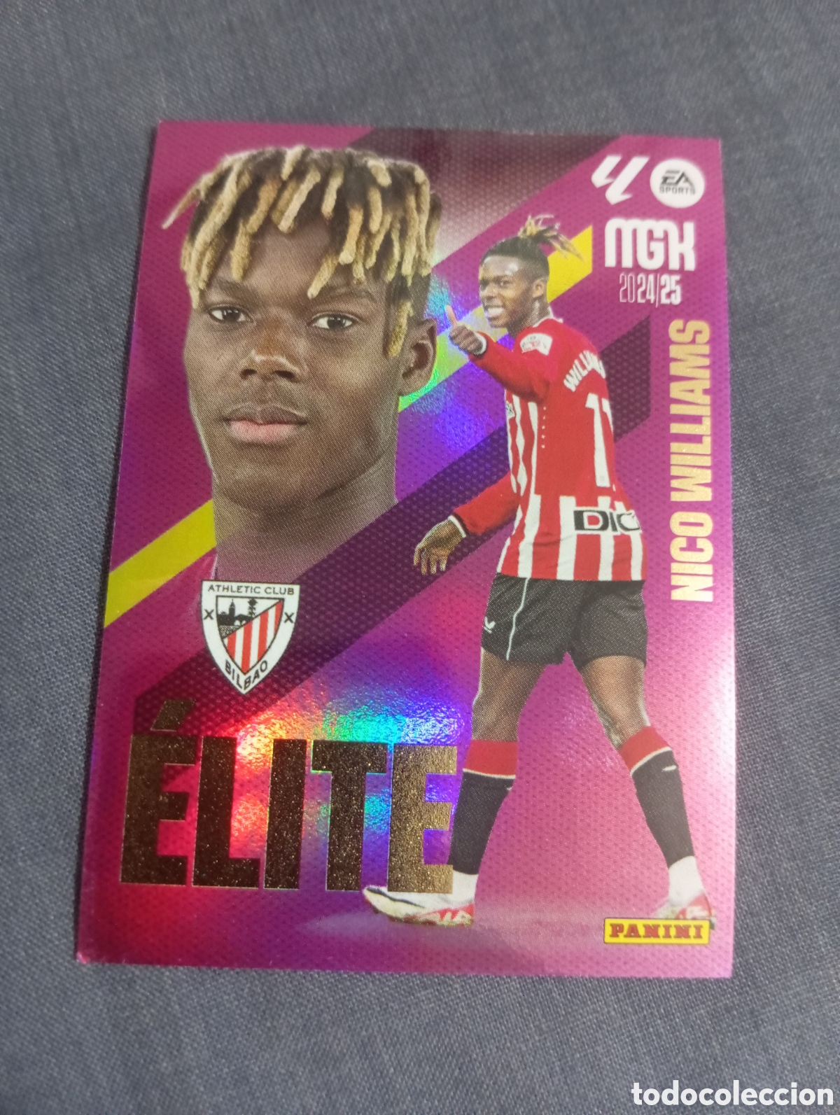 Cromos de f&uacute;tbol: Nico Williams Athletic de Bilbao &Eacute;LITE n&deg;11 / PANINI MEGACRACKS 2024/2025