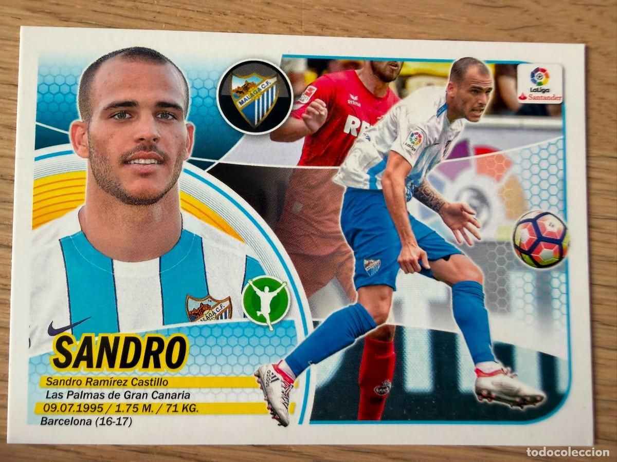 Cromos de f&uacute;tbol: SANDRO FICHAJE 18 MALAGA 16 17 2016 2017 LIGA SANTANDER COLECCIONES ESTE SIN PEGAR STICKER