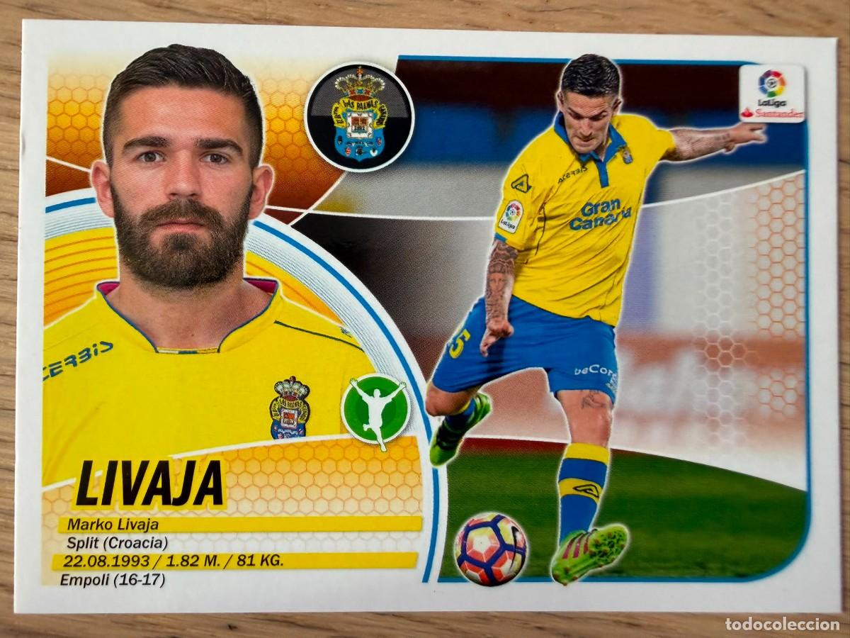 Cromos de f&uacute;tbol: LIVAJA FICHAJE 22 LAS PALMAS 16 17 2016 2017 LIGA SANTANDER COLECCIONES ESTE SIN PEGAR STICKER