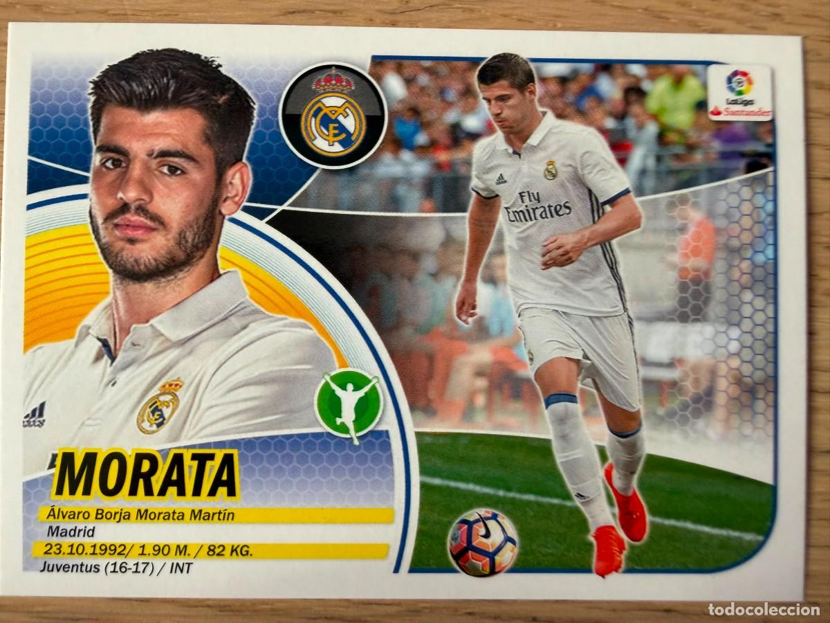 Cromos de f&uacute;tbol: MORATA FICHAJE 23 REAL MADRID 16 17 2016 2017 LIGA SANTANDER COLECCIONES ESTE SIN PEGAR STICKER