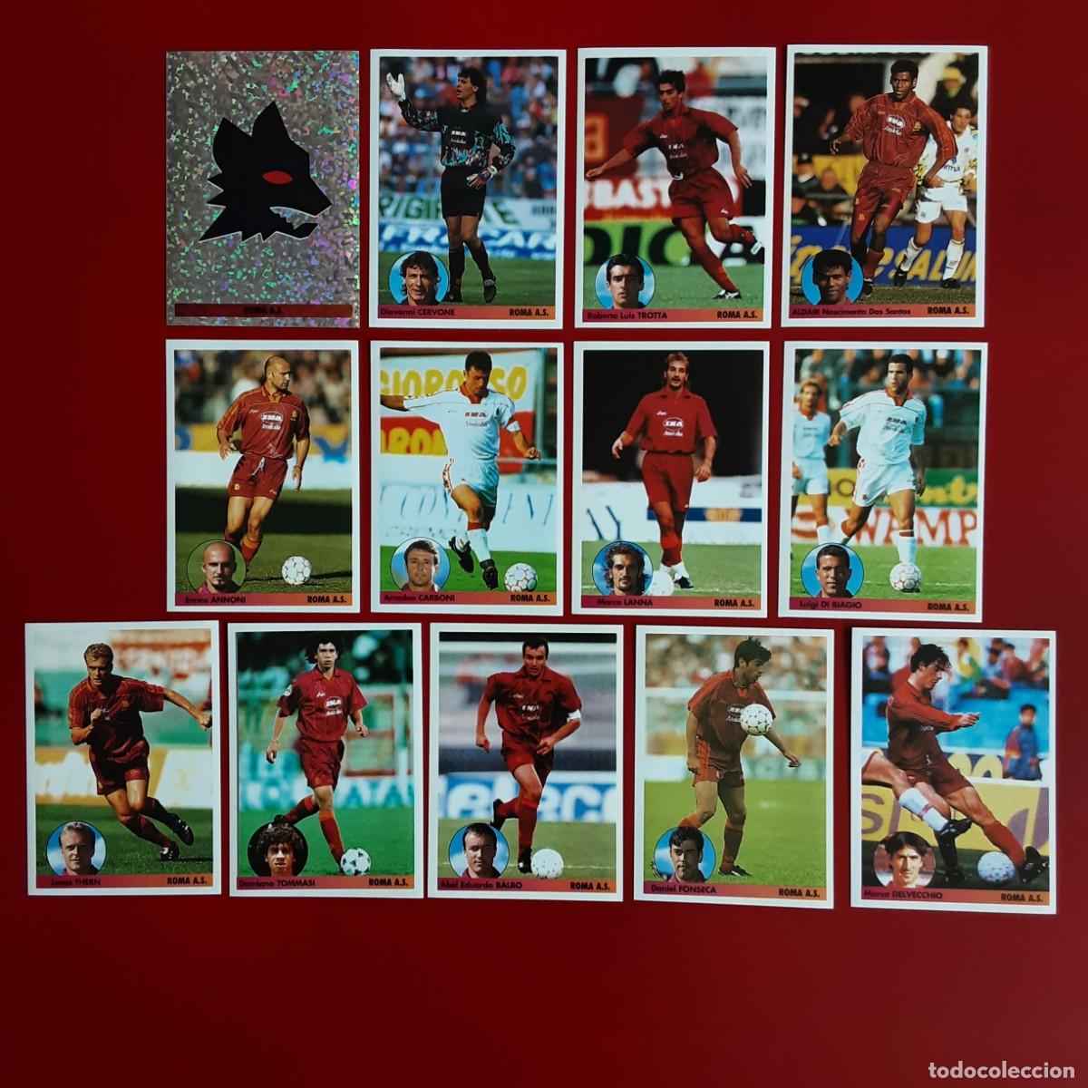 Cromos de f&uacute;tbol: EQUIPO COMPLETO ROMA LOS MEJORES EQUIPOS DE EUROPA 1996/1997 PANINI-NUNCA PEGADO