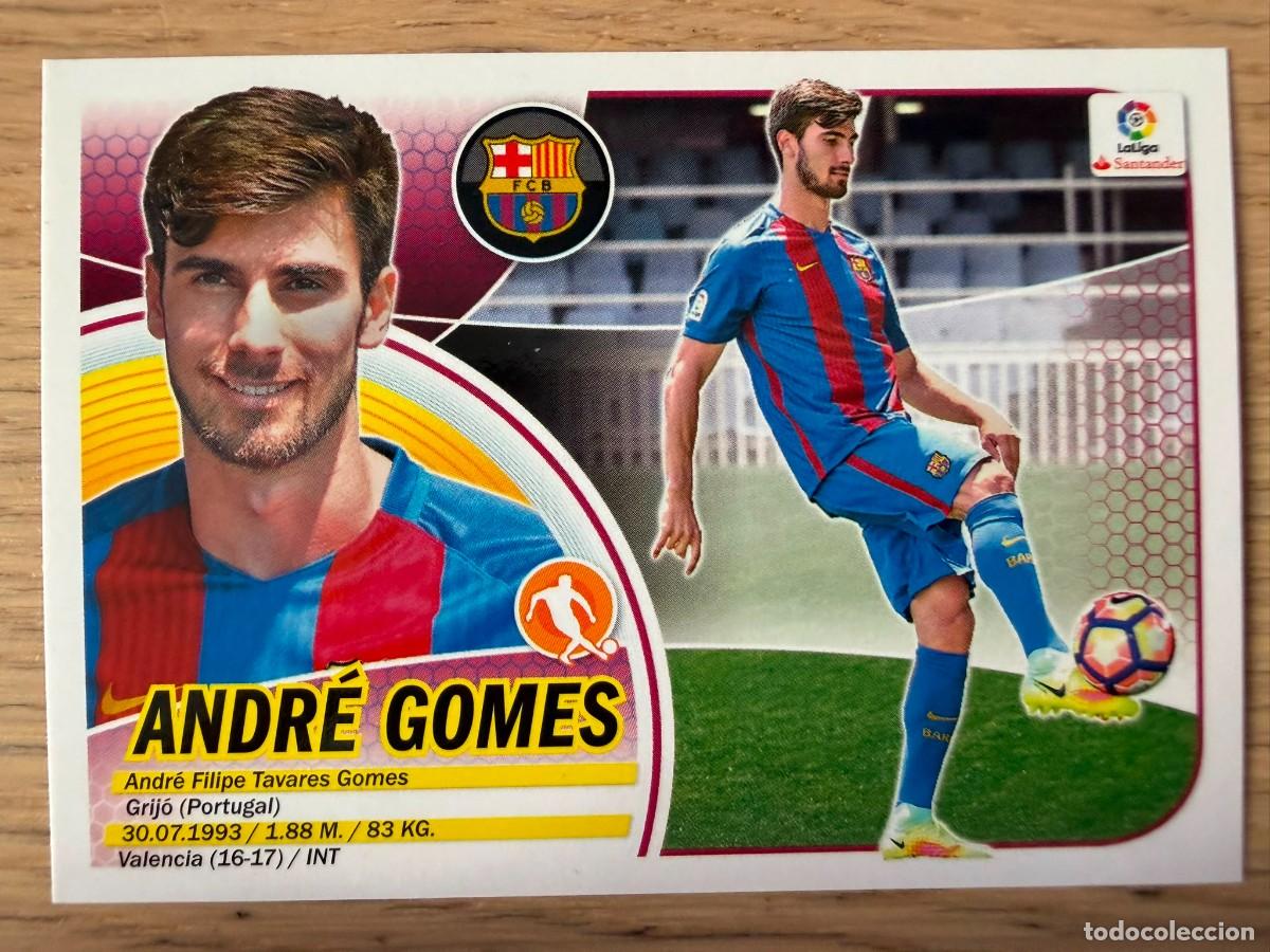 Cromos de f&uacute;tbol: ANDRE GOMES FICHAJE 24 BARCELONA 16 17 2016 2017 LIGA SANTANDER COLECCIONES ESTE SIN PEGAR STICKER