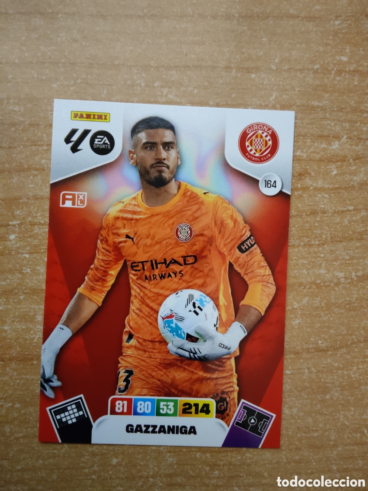 Cromos de f&uacute;tbol: 164 GAZZANIGA GIRONA ADRENALYN XL LIGA 2025 2026