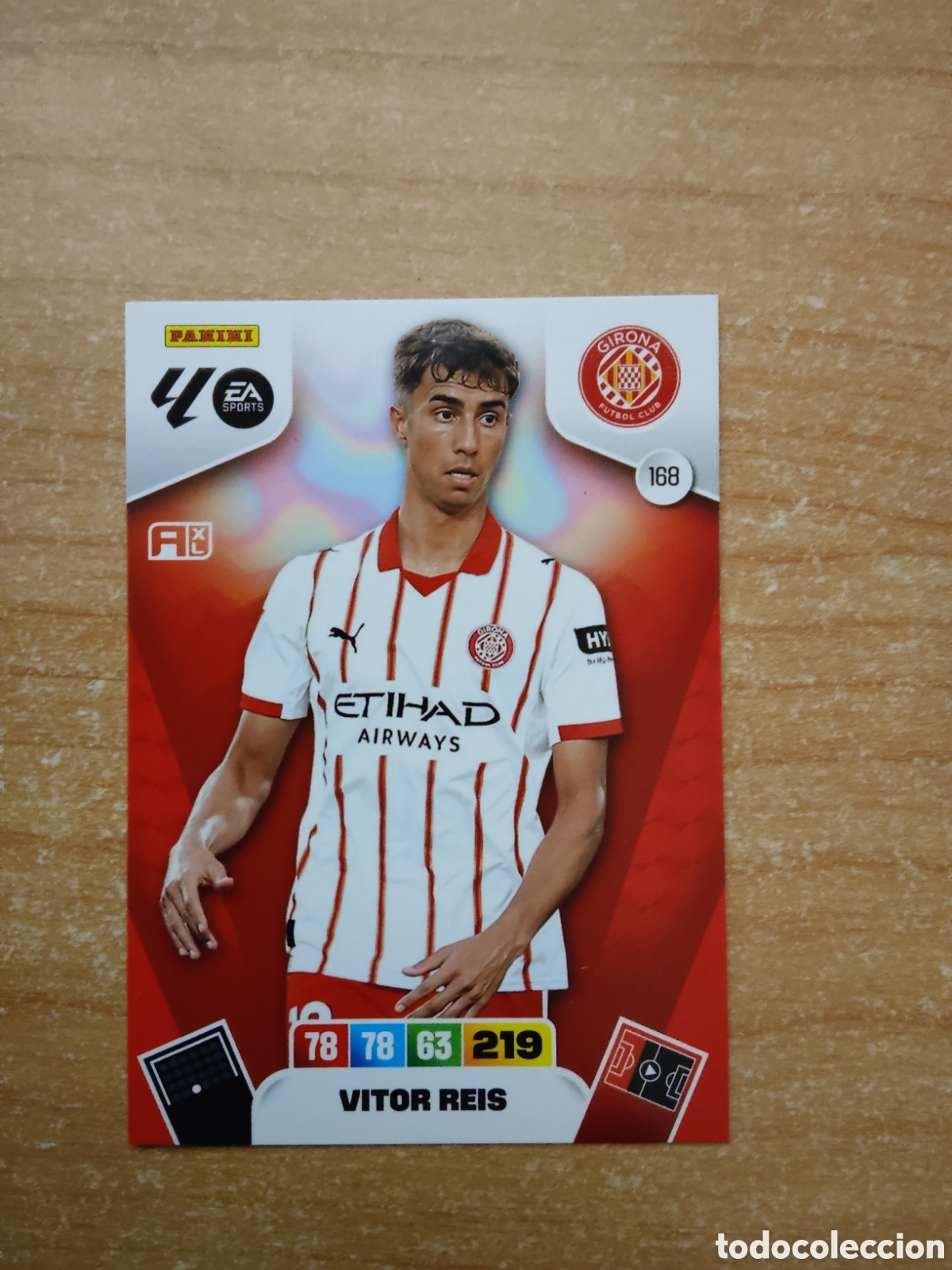 Cromos de f&uacute;tbol: 168 VITOR REIS GIRONA ADRENALYN XL LIGA 2025 2026