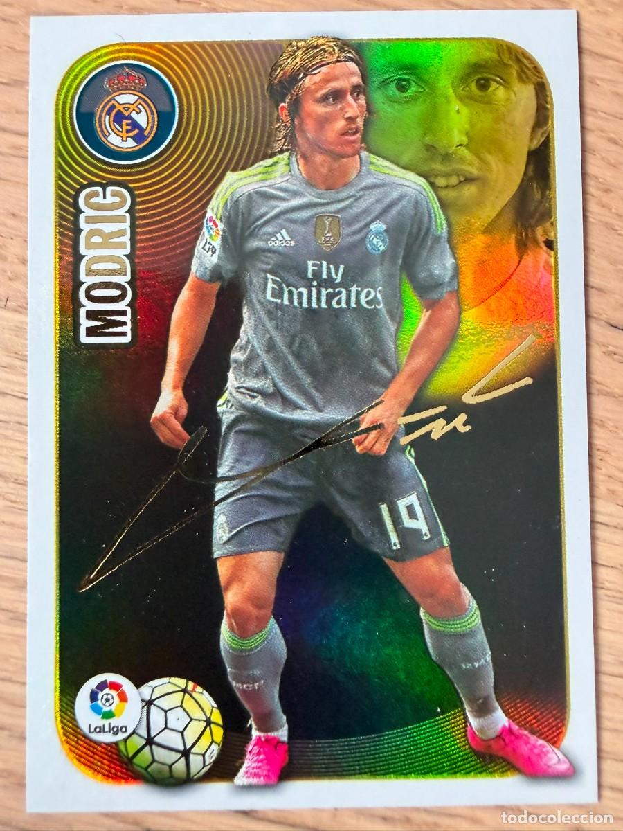 Cromos de f&uacute;tbol: 12 MODRIC FIRMADO SERIE ORO REAL MADRID 16 17 2016 2017 LIGA SANTANDER COLECCIONES ESTE SIN PEGAR