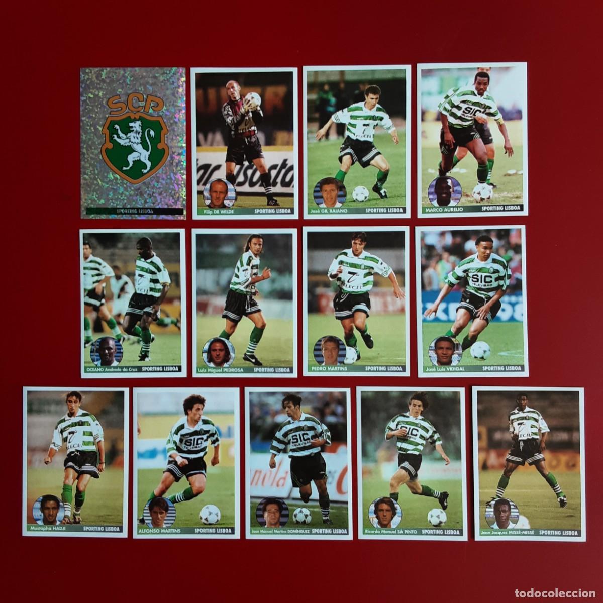 Cromos de f&uacute;tbol: EQUIPO CASI COMPLETO SPORTING DE LISBOA LOS MEJORES EQUIPOS DE EUROPA 1996/1997 PANINI-NUNCA PEGADO