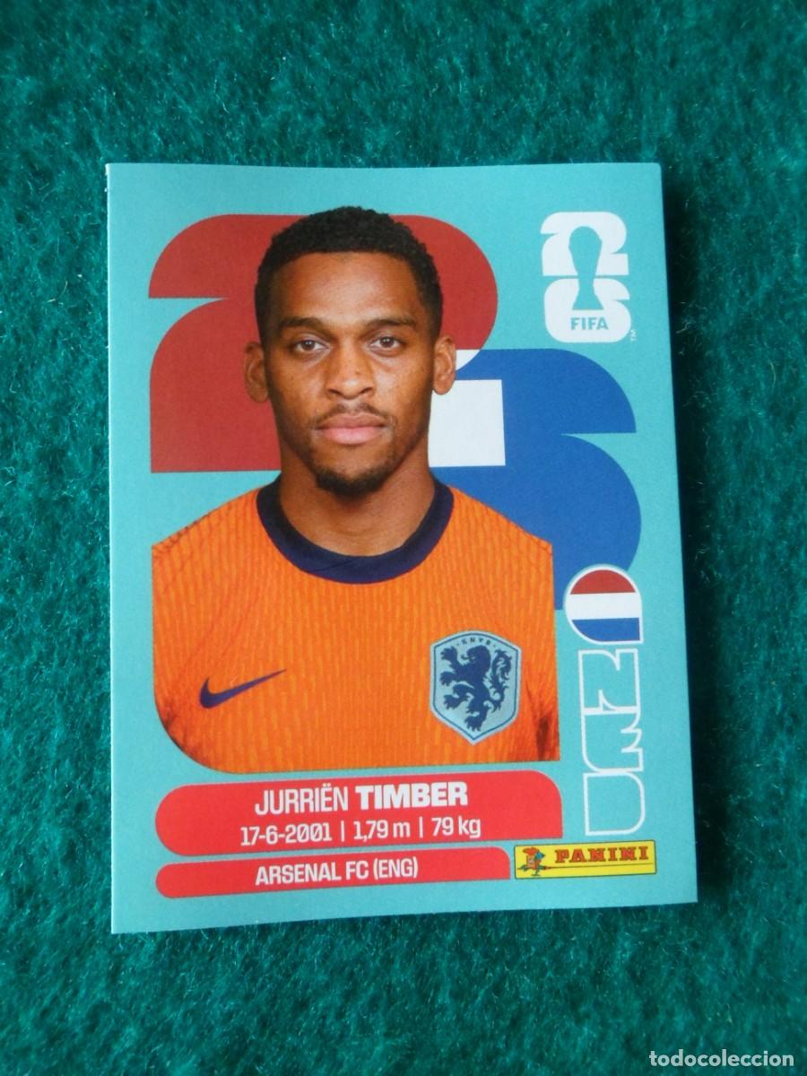 Cromos de f&uacute;tbol: CROMO FIFA WORLD CUP 2026. PANINI. JURRI&Euml;N TIMBER. NED 5