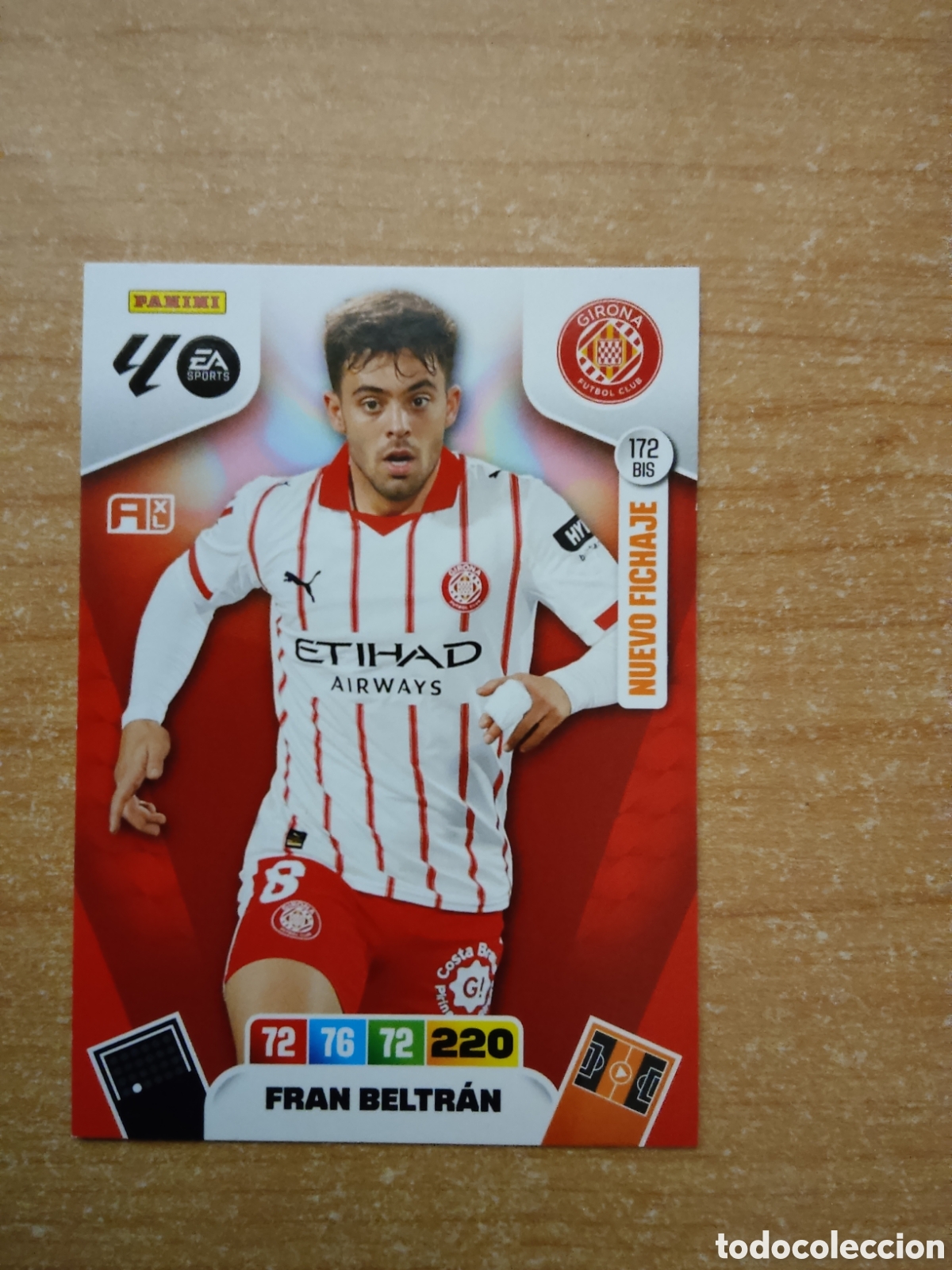 Cromos de f&uacute;tbol: 172 BIS FRAN BELTRAN GIRONA NUEVO FICHAJE ADRENALYN XL LIGA 2025 2026