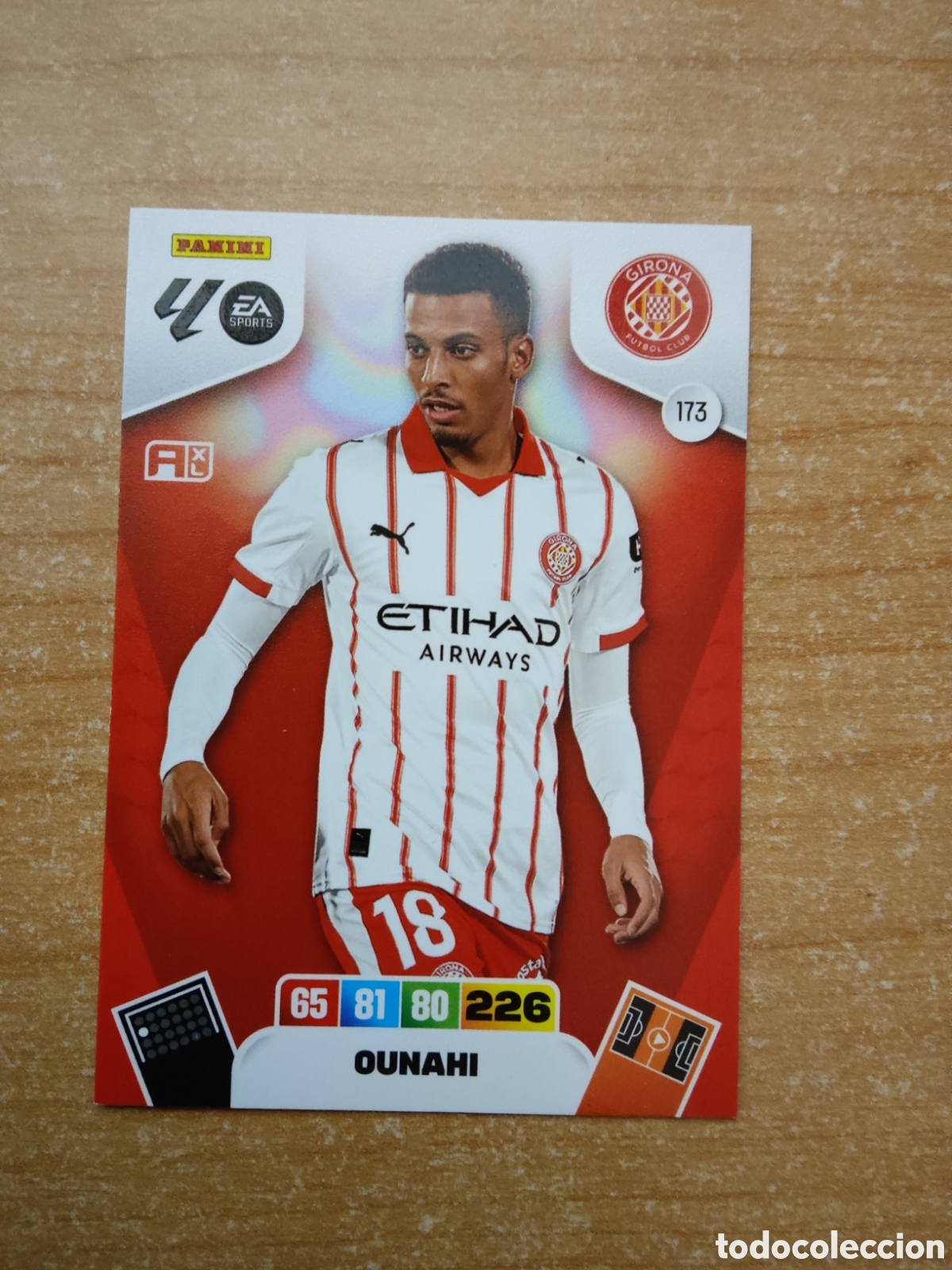 Football Stickers: 173 OUNAHI GIRONA ADRENALYN XL LIGA 2025 2026