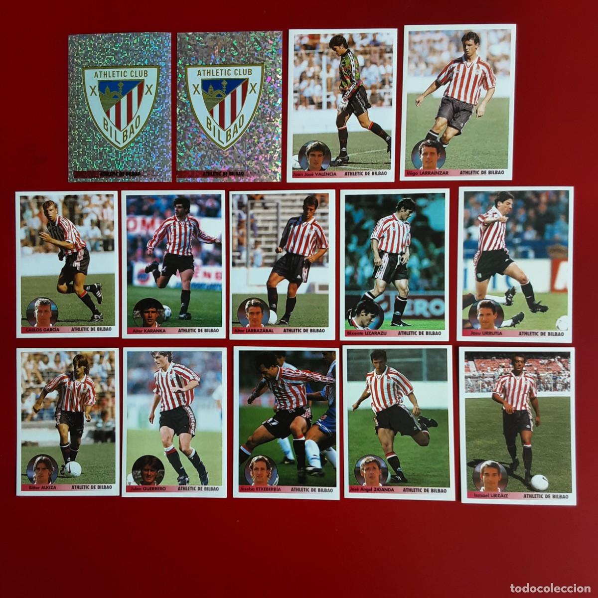 Football Stickers: EQUIPO COMPLETO ATH.BILBAO LOS MEJORES EQUIPOS DE EUROPA 1996/1997 PANINI-NUNCA PEGADO