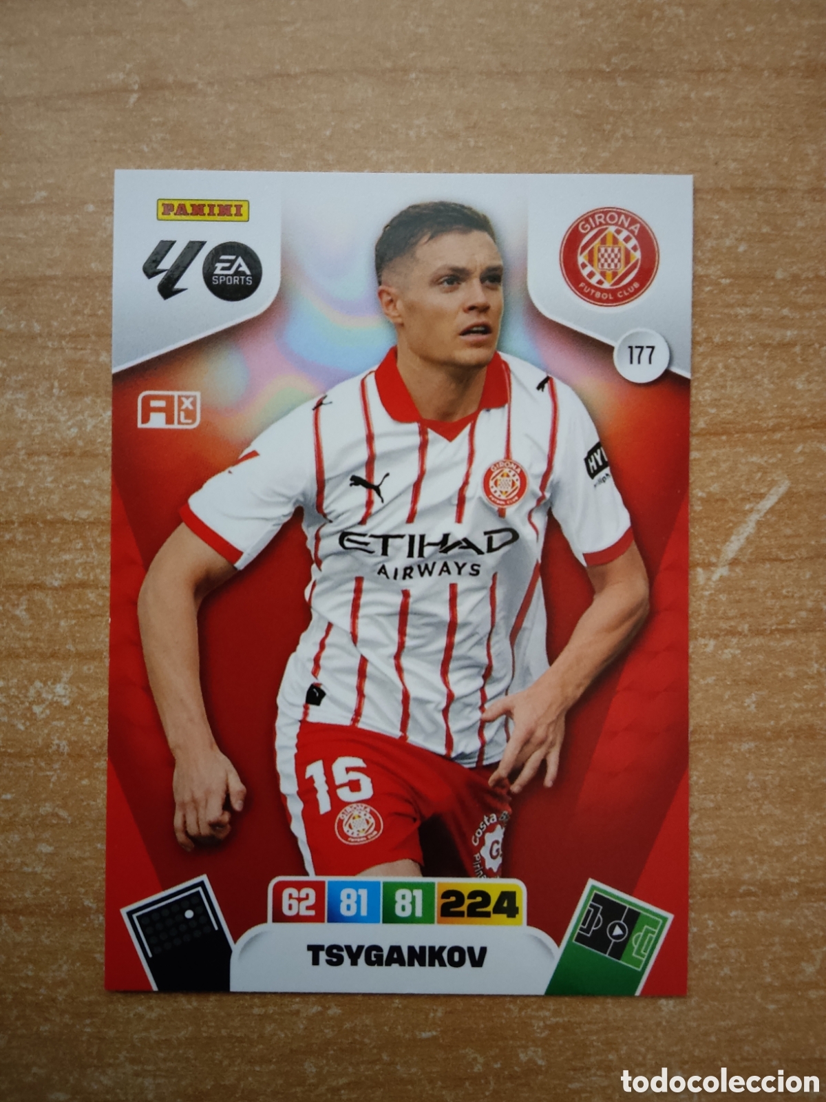 Cromos de f&uacute;tbol: 177 TSYGANKOV GIRONA ADRENALYN XL LIGA 2025 2026