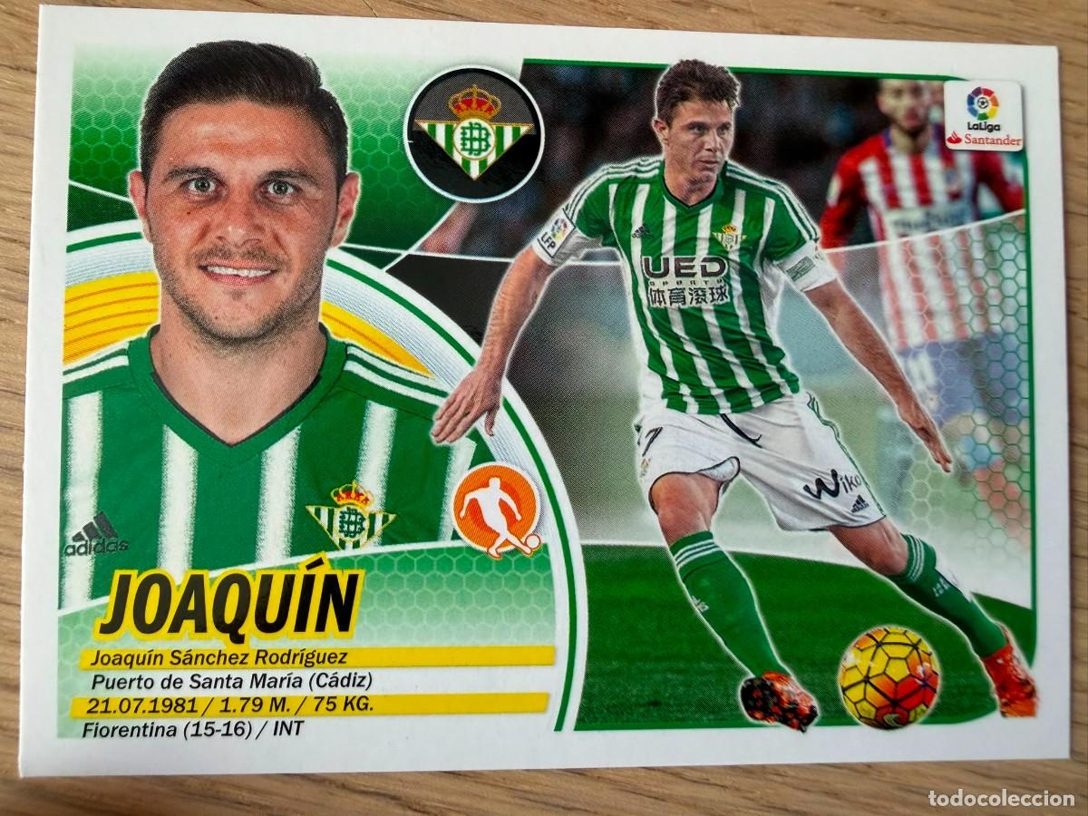 Cromos de f&uacute;tbol: 11 JOAQUIN REAL BETIS 16 17 2016 2017 LIGA SANTANDER COLECCIONES ESTE SIN PEGAR STICKER