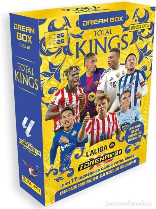 Cromos de f&uacute;tbol: Panini Adrenalyn XL Dream Box Total Kings 2025-2026, Caja con 50 Cromos SOLO HOY