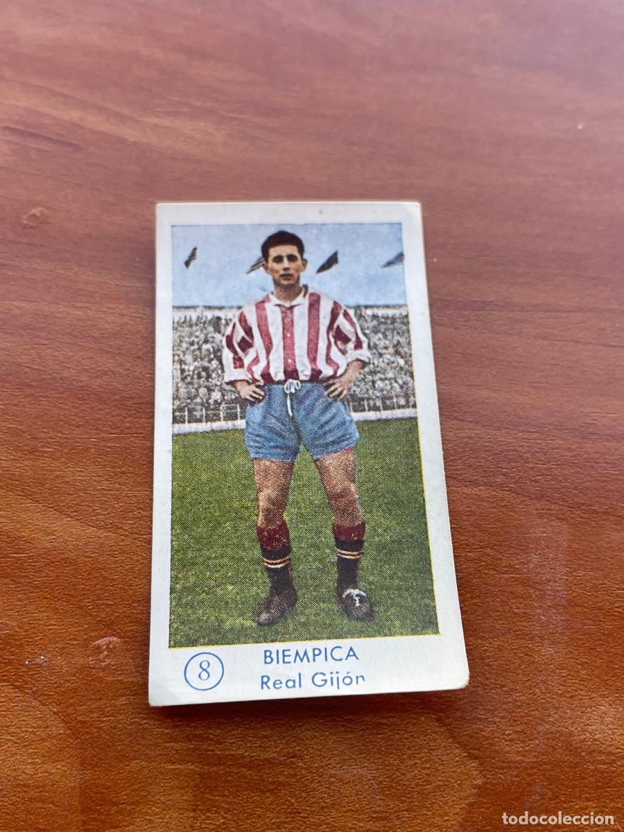 Cromos de f&uacute;tbol: BIEMPICA 8 GIJ&Oacute;N Gr&aacute;ficas Bachende liga 1957 1958 sin pegar