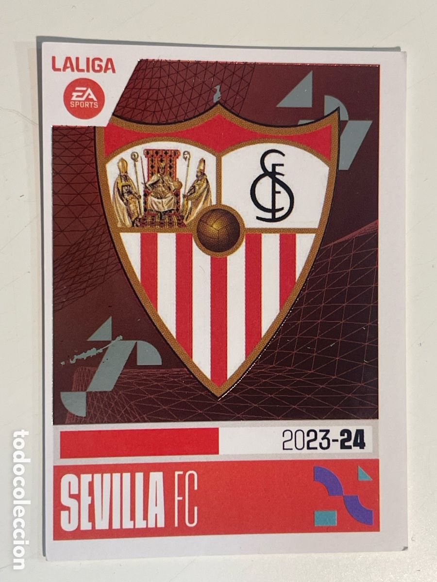 Cromos de f&uacute;tbol: Cromo ESCUDO SEVILLA colecci&oacute;n album de cromos LIGA 2023-24 Coleccciones Este Panini