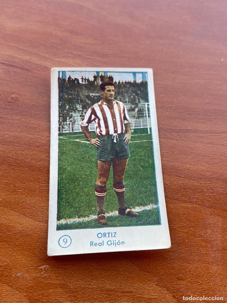 Cromos de f&uacute;tbol: ORTIZ 9 GIJ&Oacute;N Gr&aacute;ficas Bachende liga 1957 1958 sin pegar