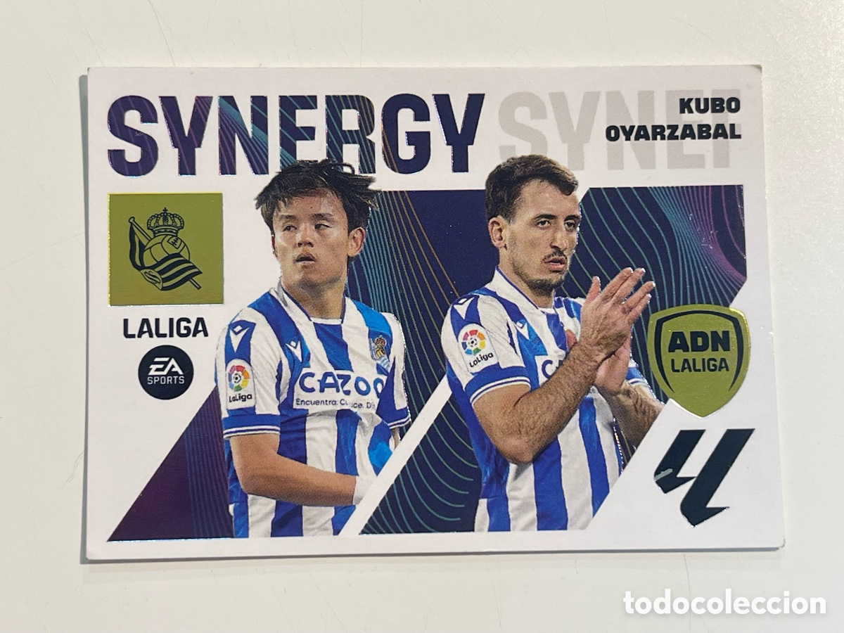 Cromos de f&uacute;tbol: Cromo SINERGY KUBO OYARZABAL colecci&oacute;n album de cromos LIGA 2023-24 Coleccciones Este Panini