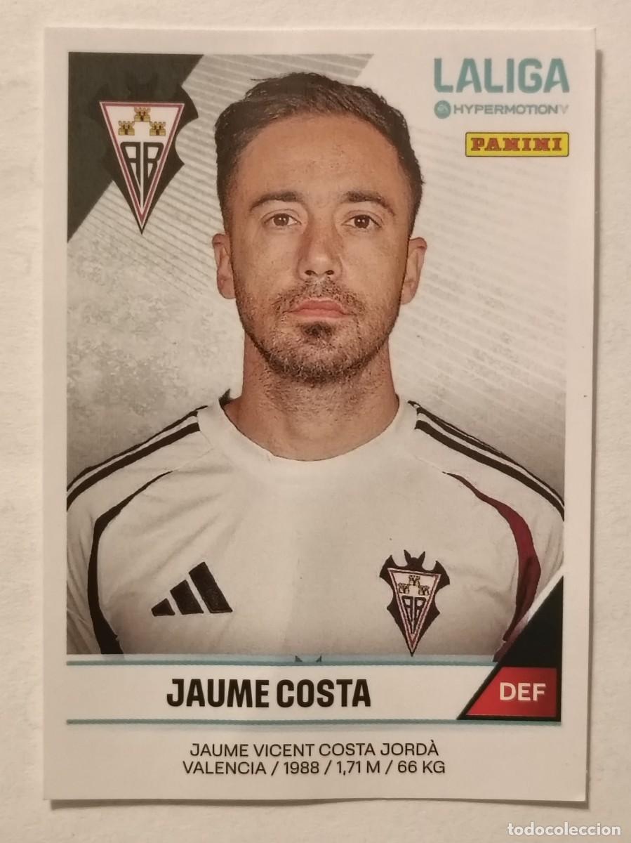 Cromos de f&uacute;tbol: #10 JAUME COSTA (ALBACETE BALOMPIE) LIGA HYPERMOTION 24/25 PANINI