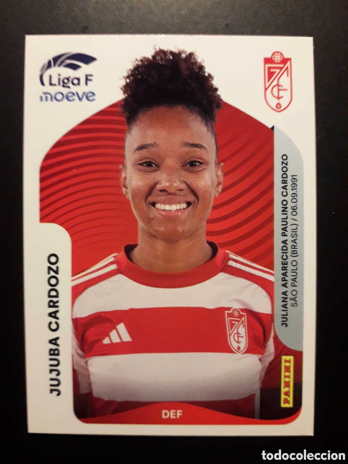Cromos de f&uacute;tbol: JUJURA CARDOZO GRANADA N&deg; 208 LIGA F FEMENINA 2025 2026 25 26 PANINI SIN PEGAR PEDIDO M&Iacute;NIMO 3&euro;
