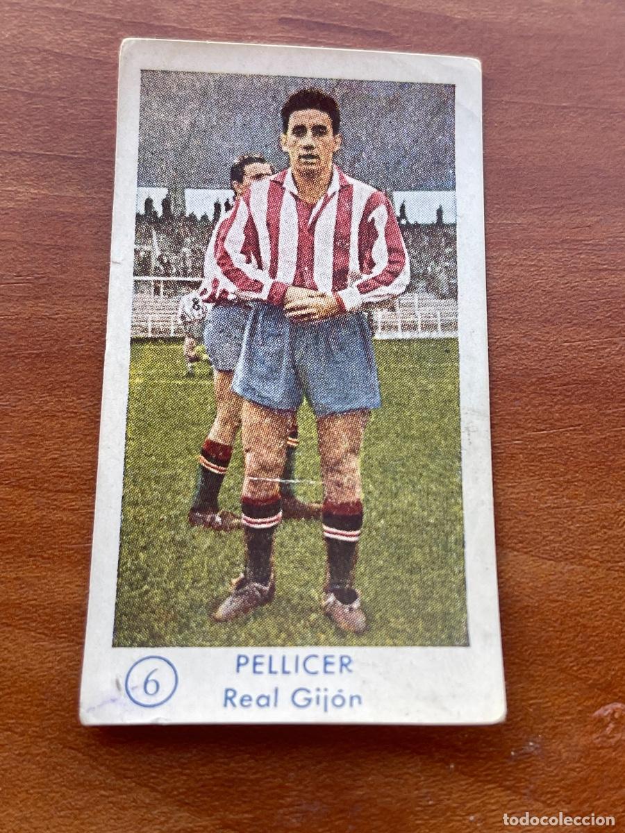Cromos de f&uacute;tbol: PELLICER 6 GIJ&Oacute;N Gr&aacute;ficas Bachende liga 1957 1958 sin pegar
