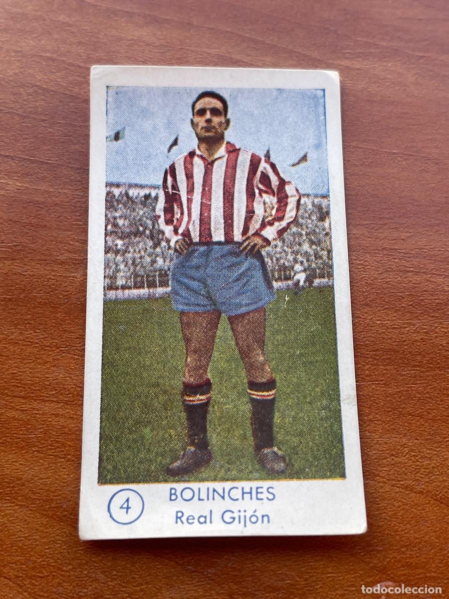 Cromos de f&uacute;tbol: BOULINCHES 4 GIJ&Oacute;N Gr&aacute;ficas Bachende liga 1957 1958 sin pegar