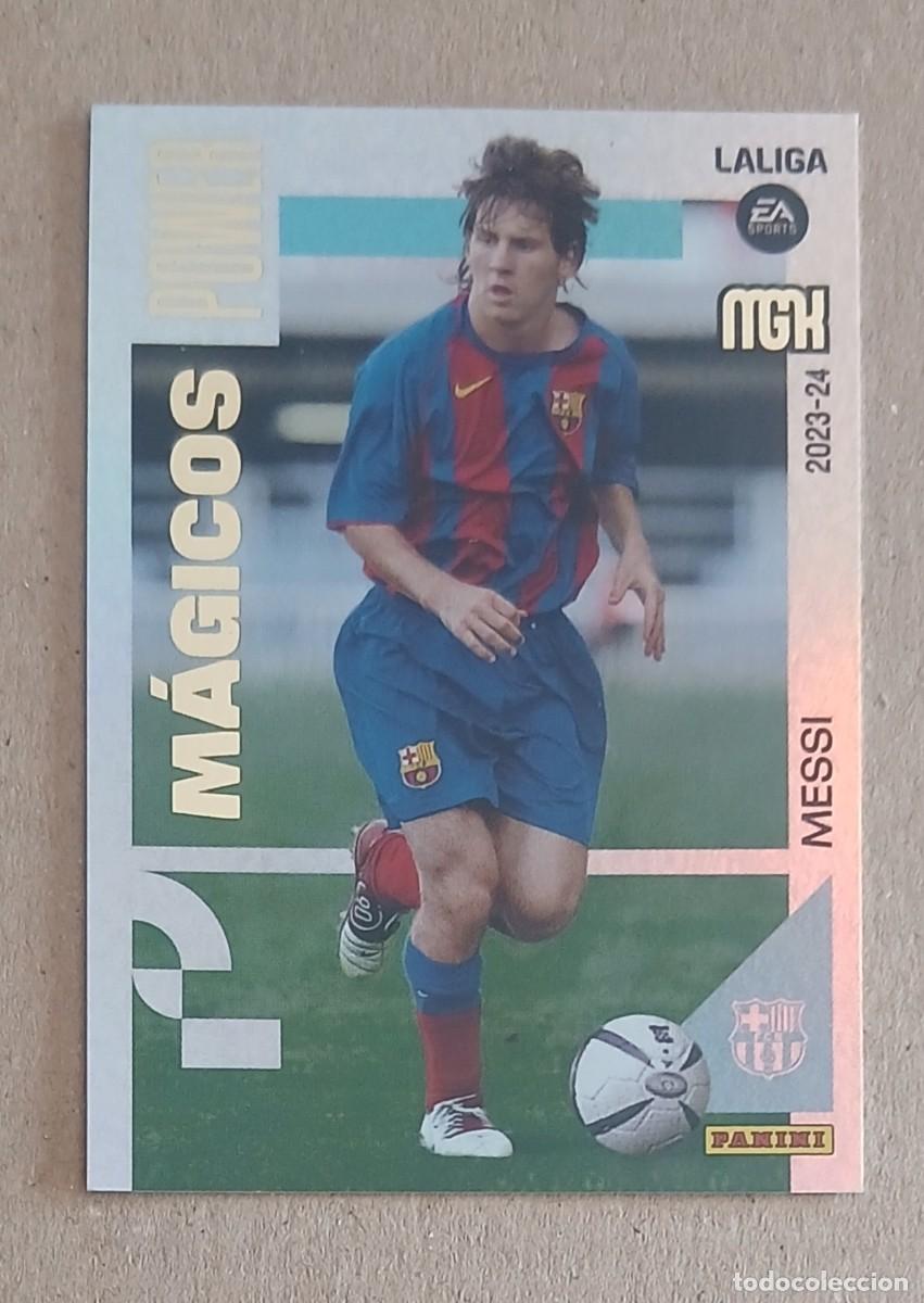 Cromos de f&uacute;tbol: CROMO P439 MESSI BARCELONA POWER PARALELA MEGACRACKS 2023-2024 DE PANINI. Nuevo de sobre.