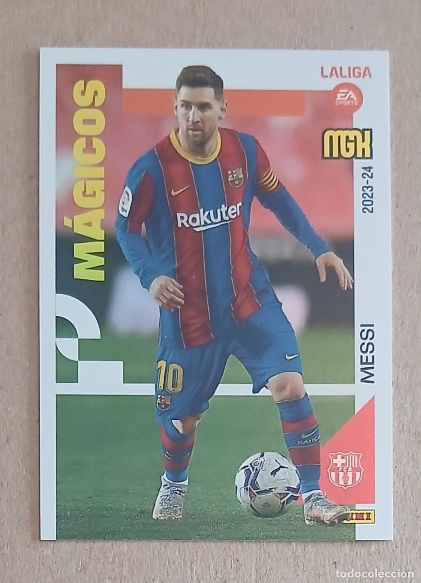 Cromos de f&uacute;tbol: CROMO n&ordm; 439 MESSI BARCELONA M&Aacute;GICOS MEGACRACKS 2023-2024 DE PANINI. Nuevo de sobre.