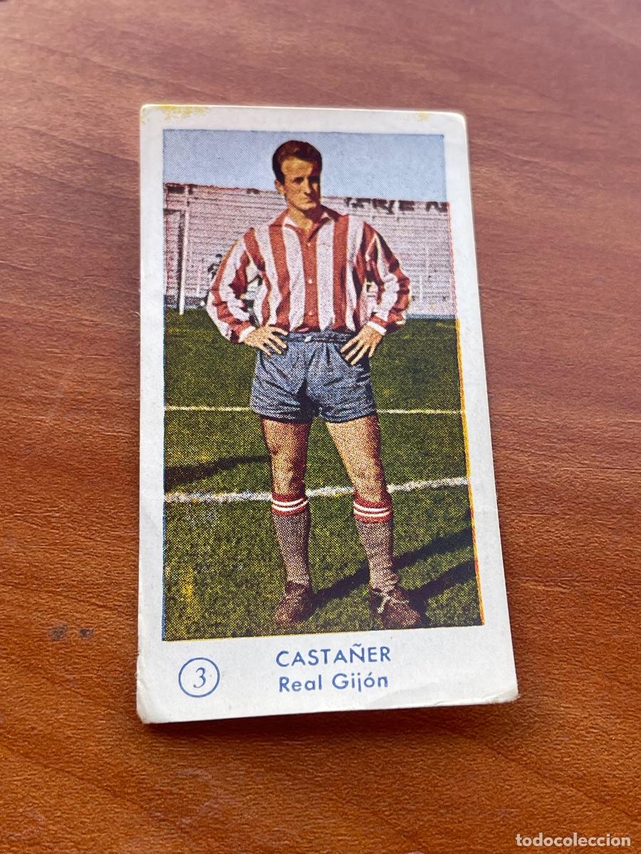 Cromos de f&uacute;tbol: CASTA&Ntilde;ER 3 GIJ&Oacute;N Gr&aacute;ficas Bachende liga 1957 1958 sin pegar