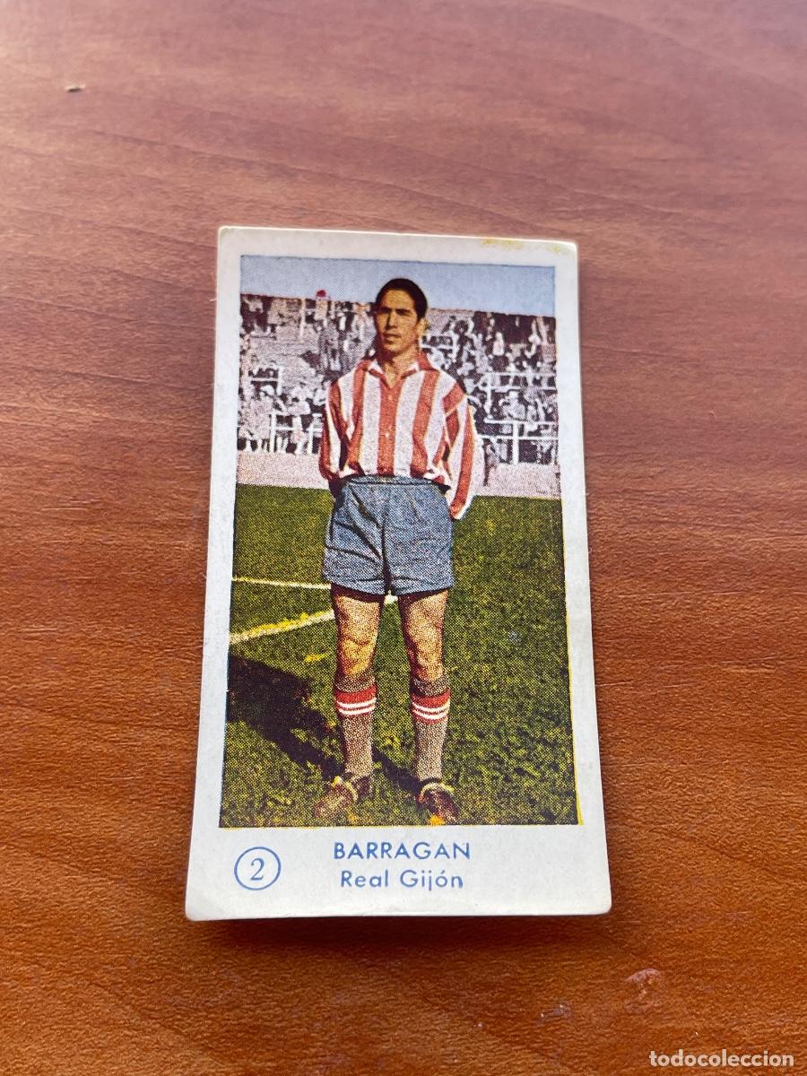 Cromos de f&uacute;tbol: BARAGAN 2 GIJ&Oacute;N Gr&aacute;ficas Bachende liga 1957 1958 sin pegar