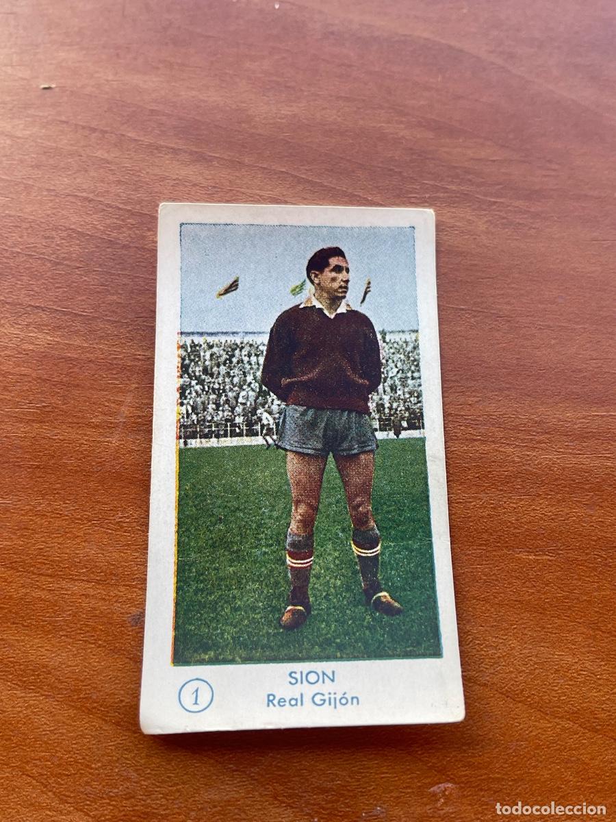 Cromos de f&uacute;tbol: SION 1 GIJ&Oacute;N Gr&aacute;ficas Bachende liga 1957 1958 sin pegar
