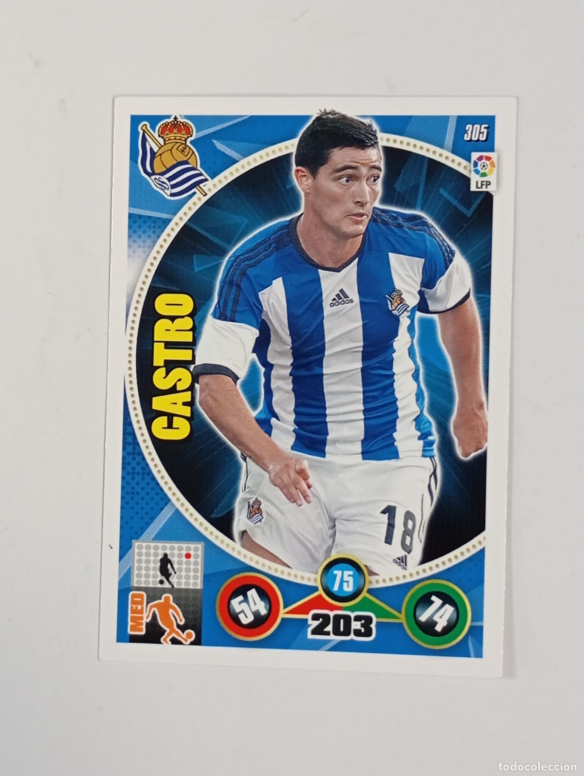 Cartes &agrave; collectionner de Football: CROMO TARJETA ADRENALYN. LIGA 2014-15. Castro. Real Sociedad. TDKP29Y