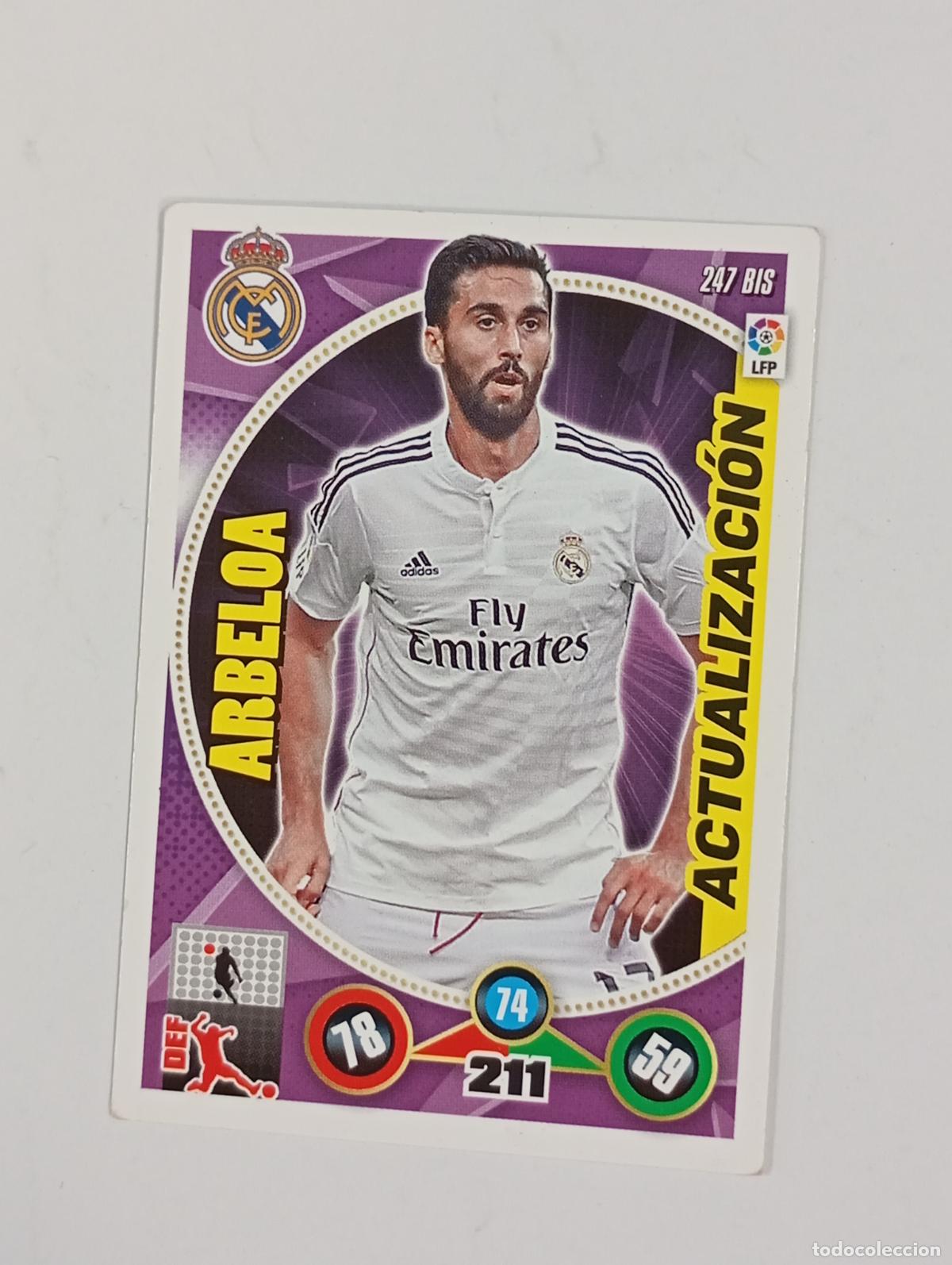 Cromos de f&uacute;tbol: CROMO TARJETA ADRENALYN. LIGA 2014-15. Arbeloa. Real Madrid. TDKP29Y