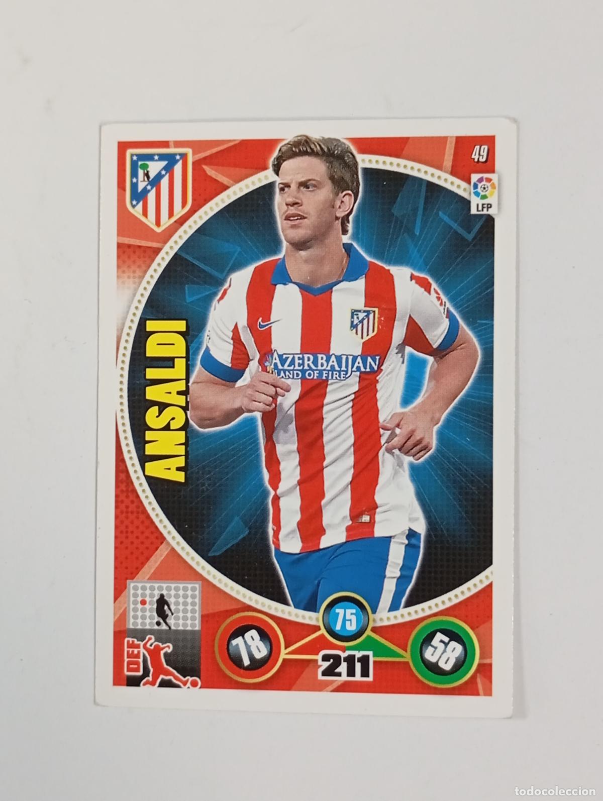 Cromos de f&uacute;tbol: CROMO TARJETA ADRENALYN. LIGA 2014-15. Ansaldi. Atl&eacute;tico de Madrid. TDKP29Y